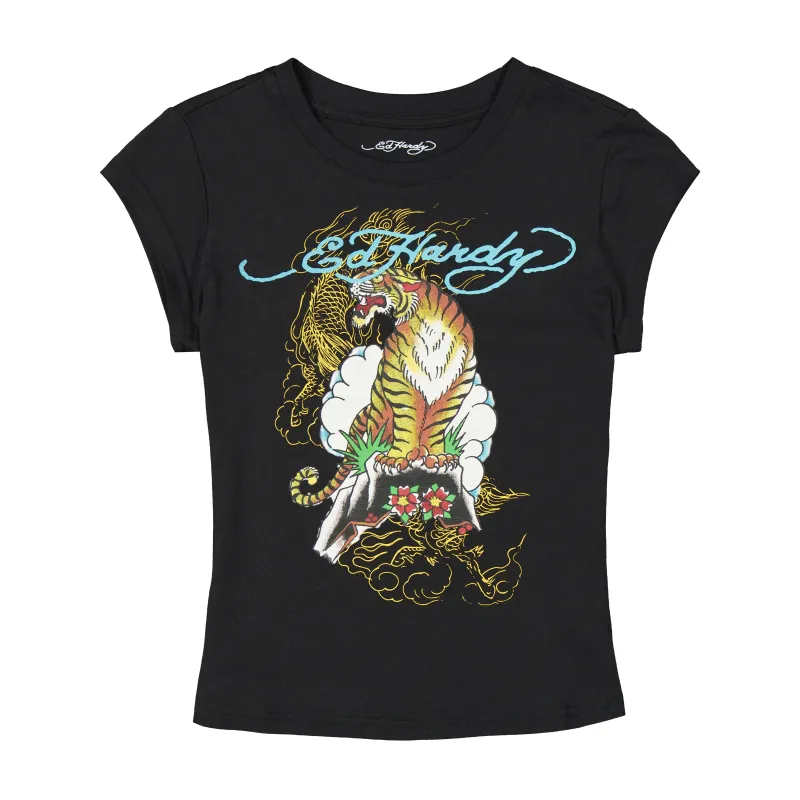 Tiger Mountain Cap Sleeve Tee sold by Ed Hardy