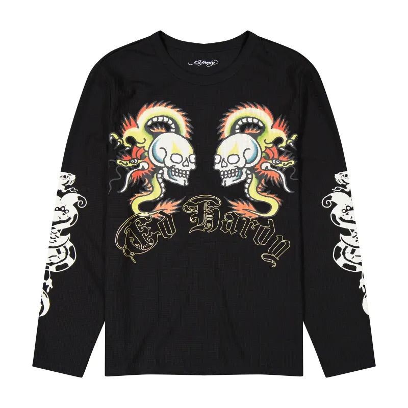 Tiger Flames LS Thermal Tee sold by Ed Hardy