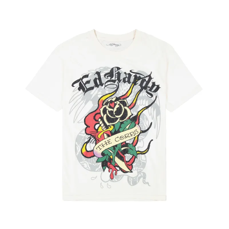Corp Rose Boxy Tee sold by Ed Hardy