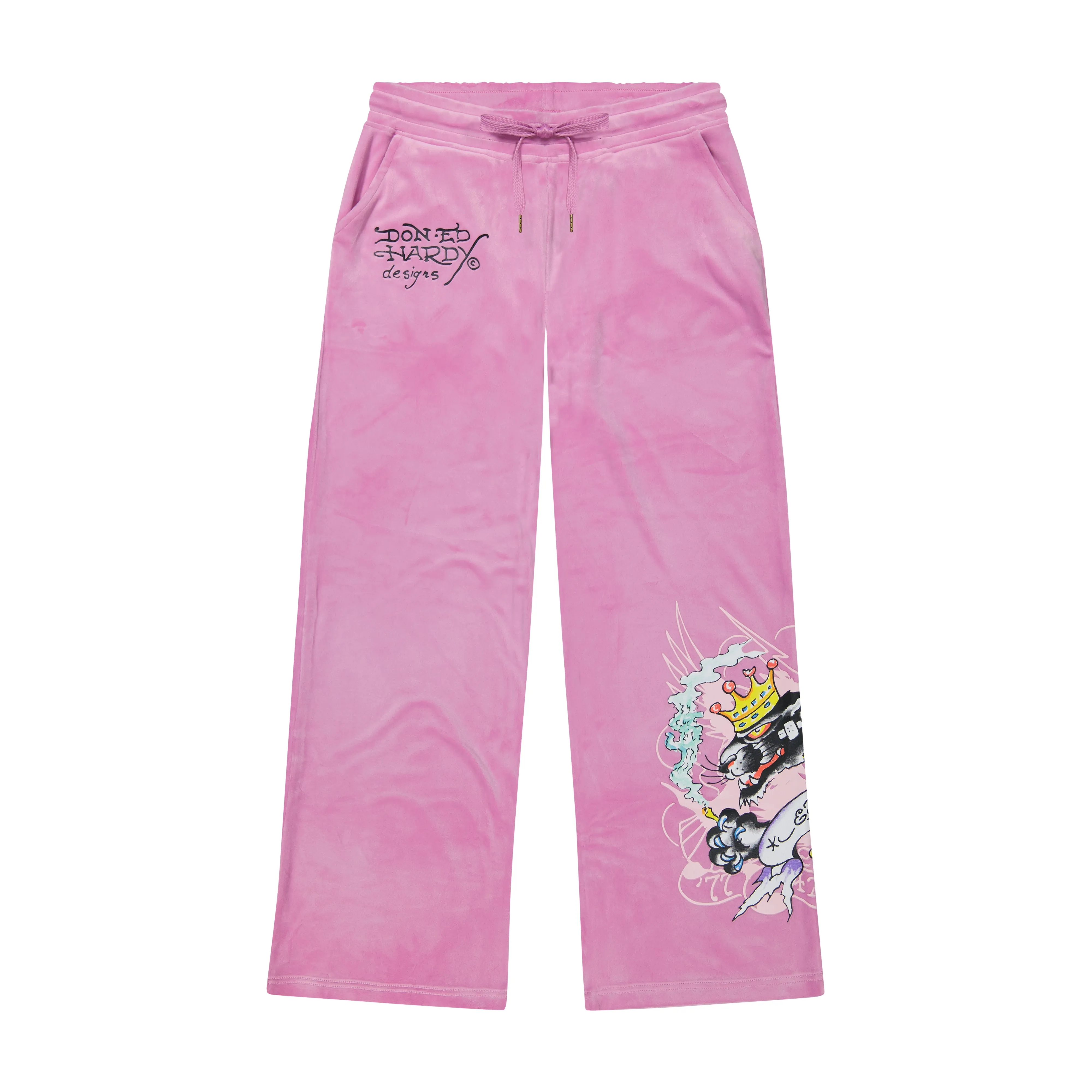 Panther Crown Velour Sweatpants sold by Ed Hardy