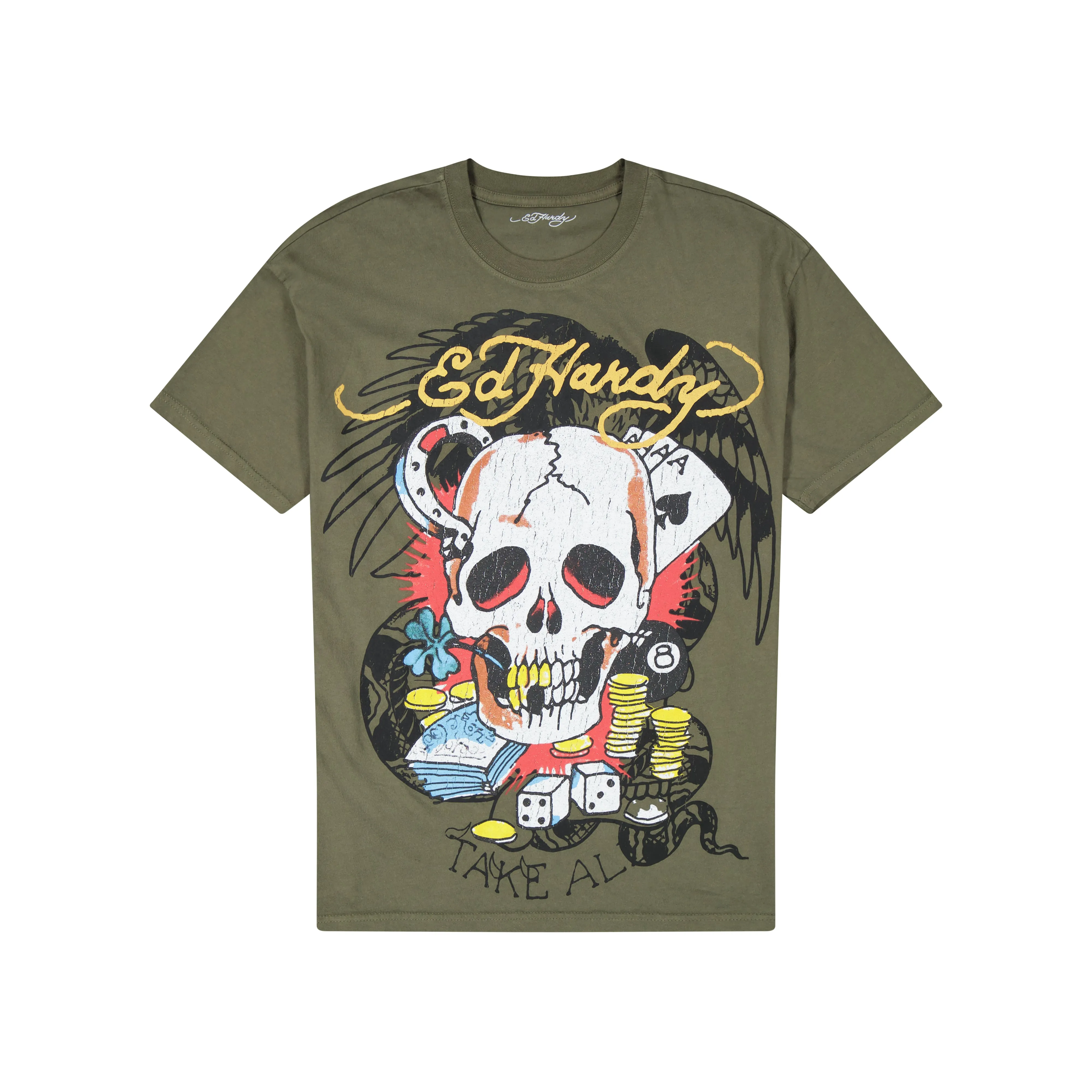 Skull Aces Boxy Tee sold by Ed Hardy