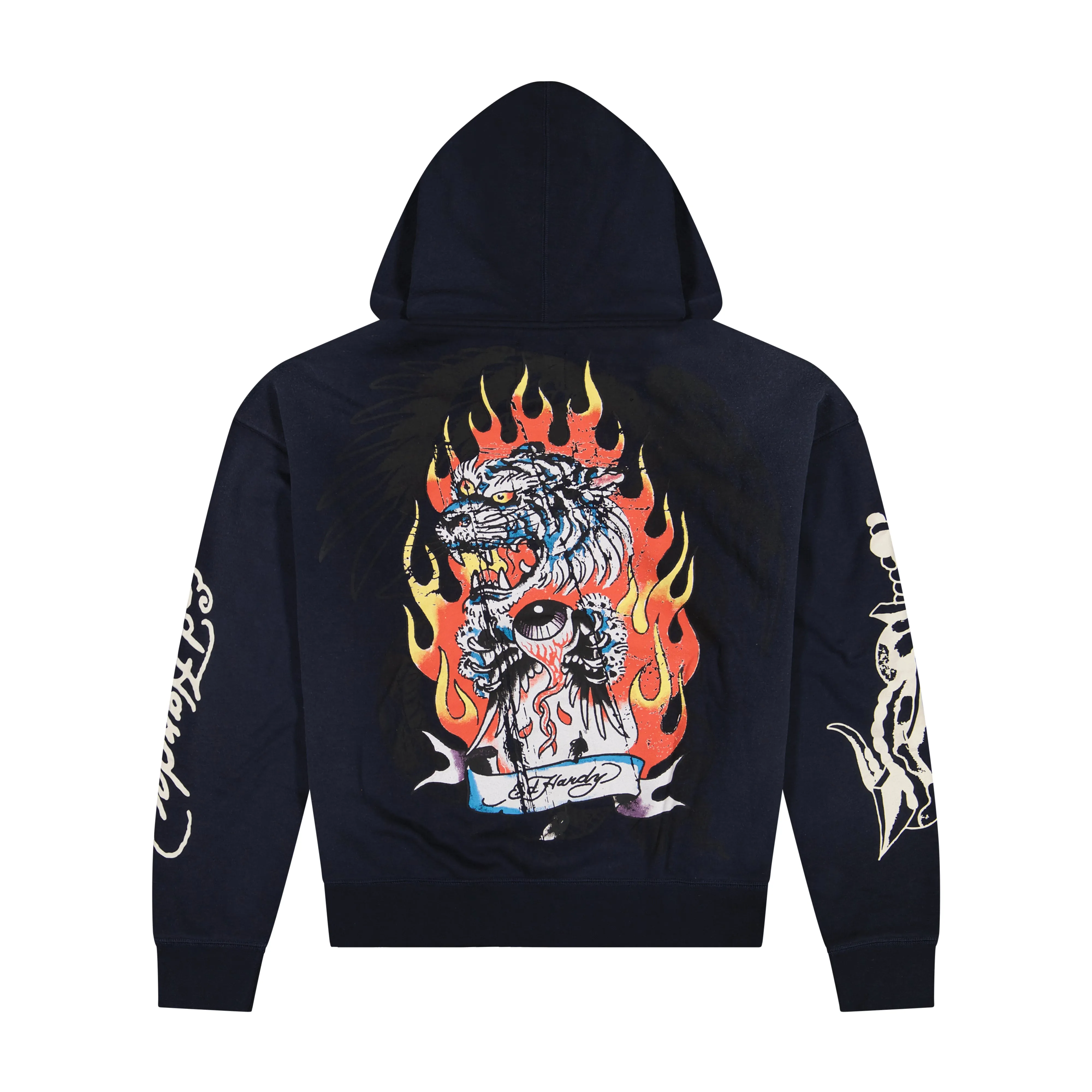 Tiger Flame Boxy Zip Hoodie sold by Ed Hardy product image thumbnail 2