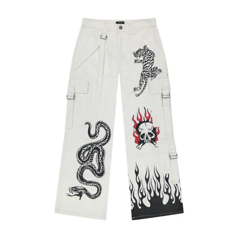 Fire Skull Baggy Twill Cargo sold by Ed Hardy