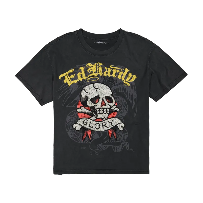 Glory Skull Boxy Tee sold by Ed Hardy
