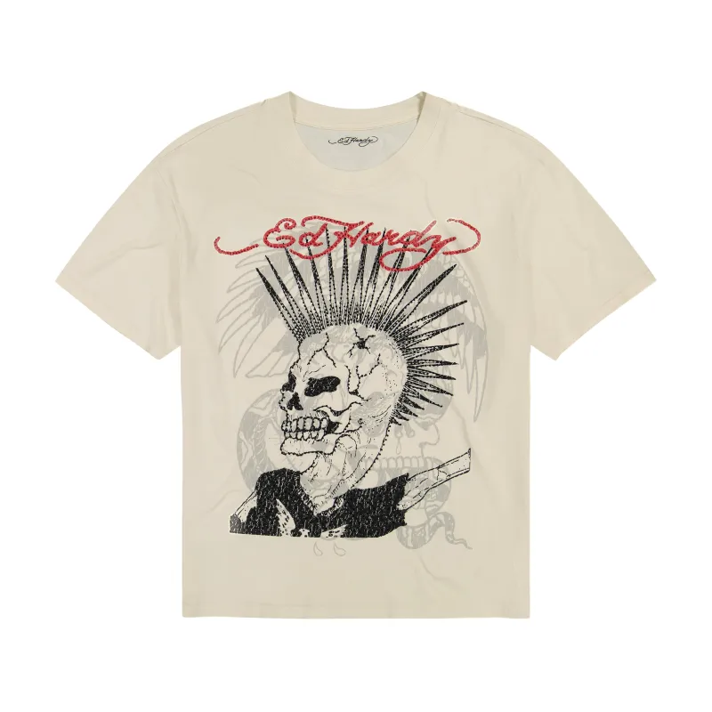 Punk Mohawk Boxy Tee sold by Ed Hardy