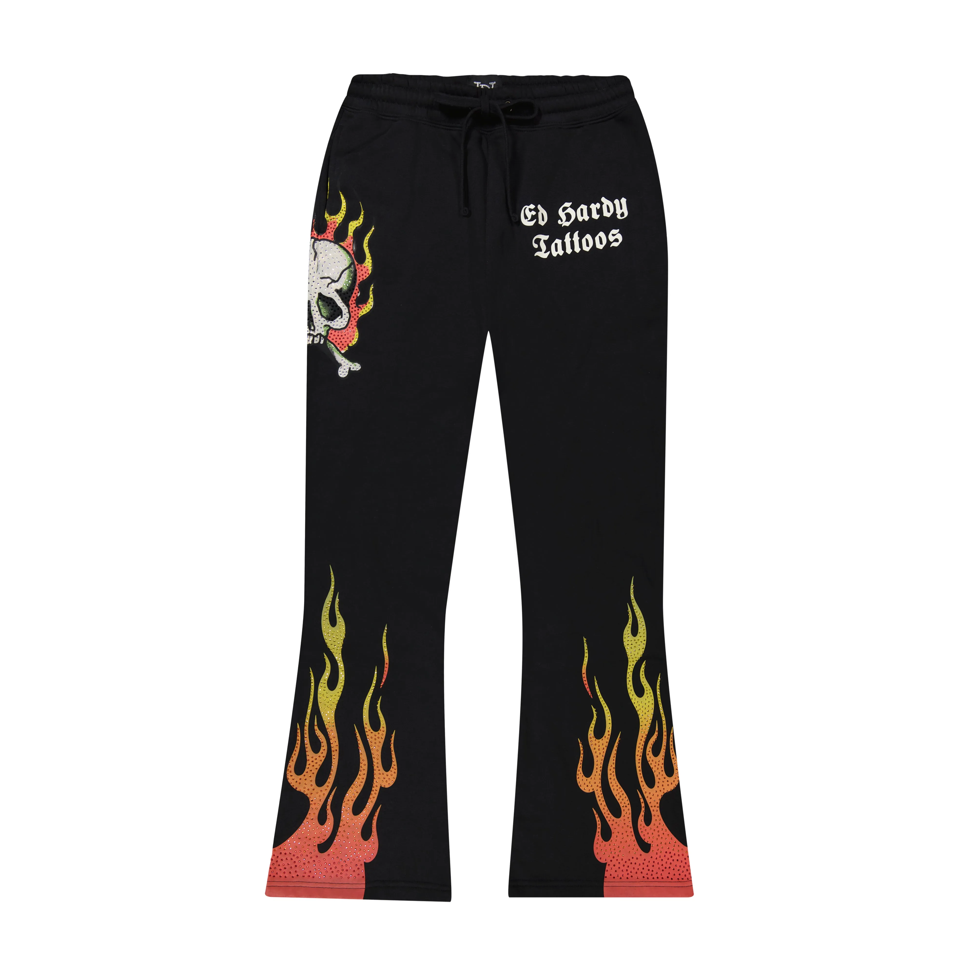 Skull Flames Bootcut Sweatpants sold by Ed Hardy