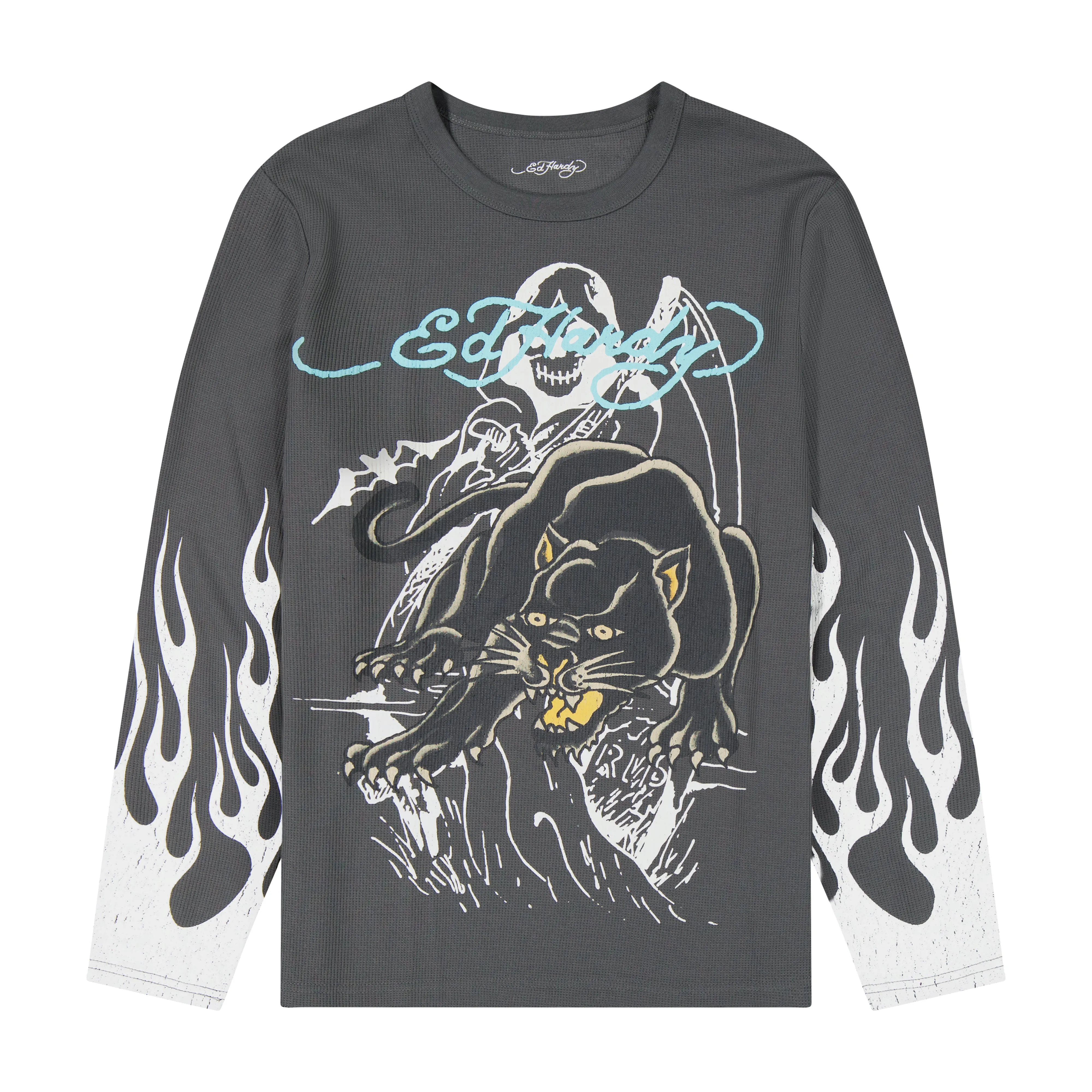 Panther Flames LS Thermal Tee sold by Ed Hardy