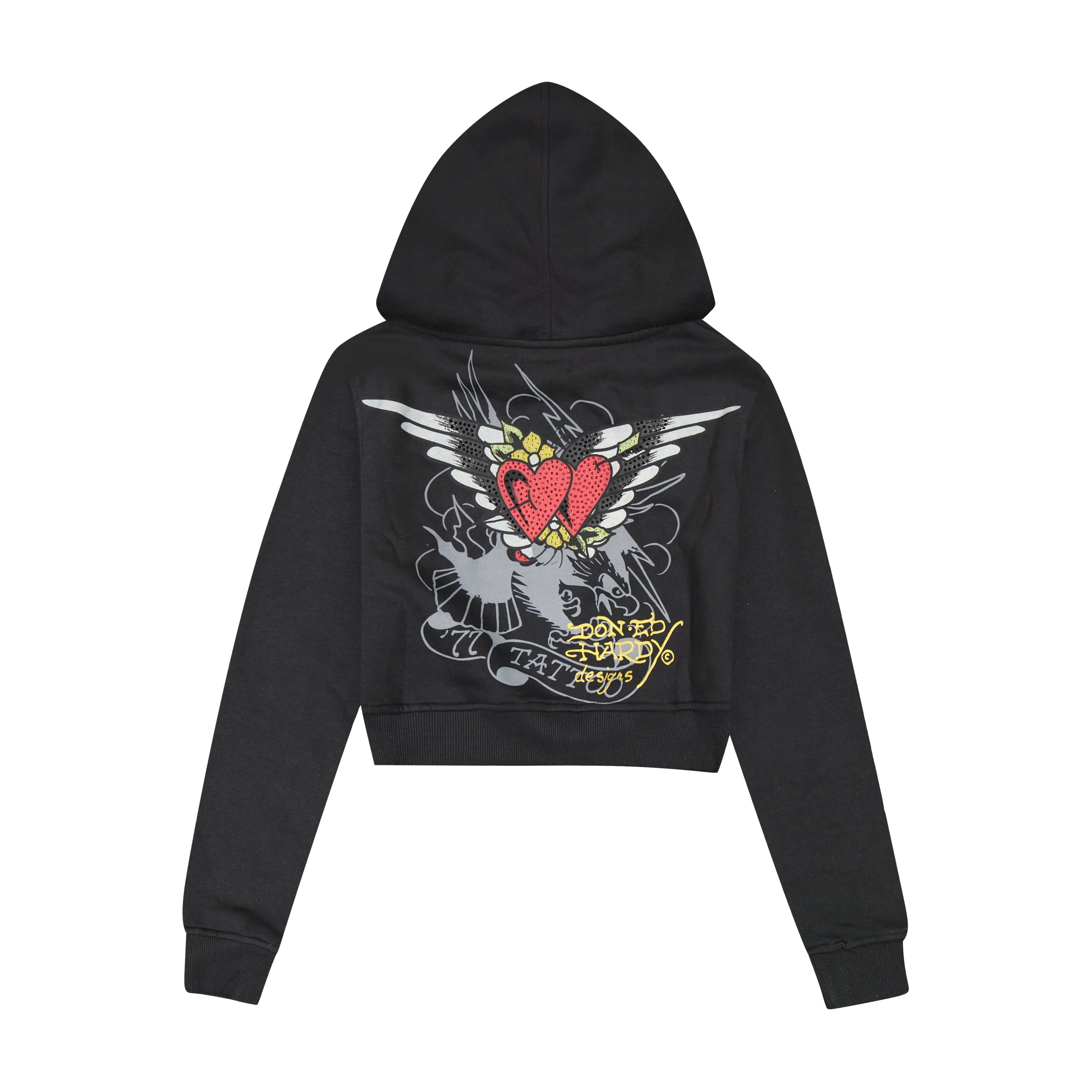 Sacred Heart Rhinestone Zip Front Hoodie sold by Ed Hardy product image thumbnail 2