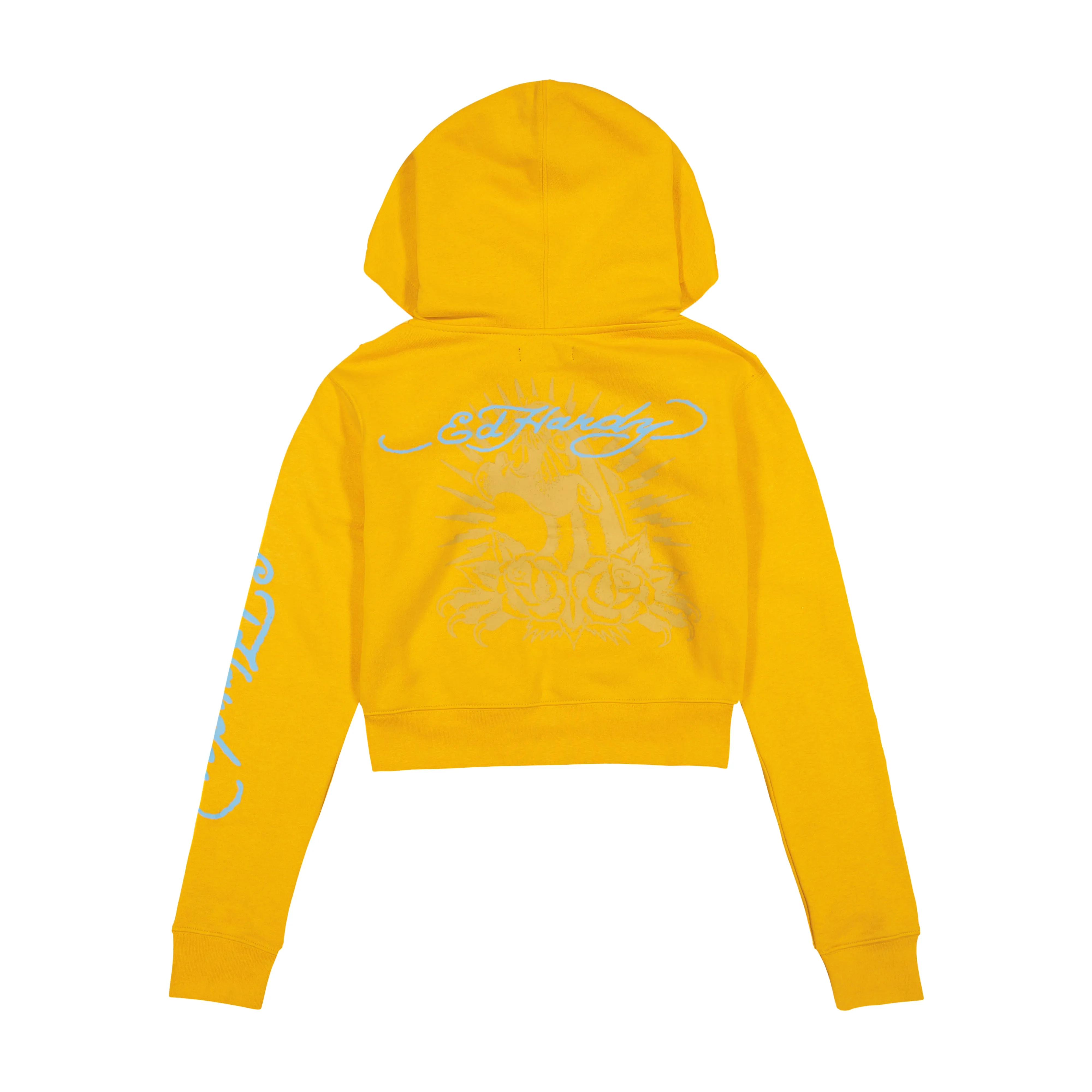 Butterflies Cropped Hoodie - Marigold sold by Ed Hardy product image thumbnail 2