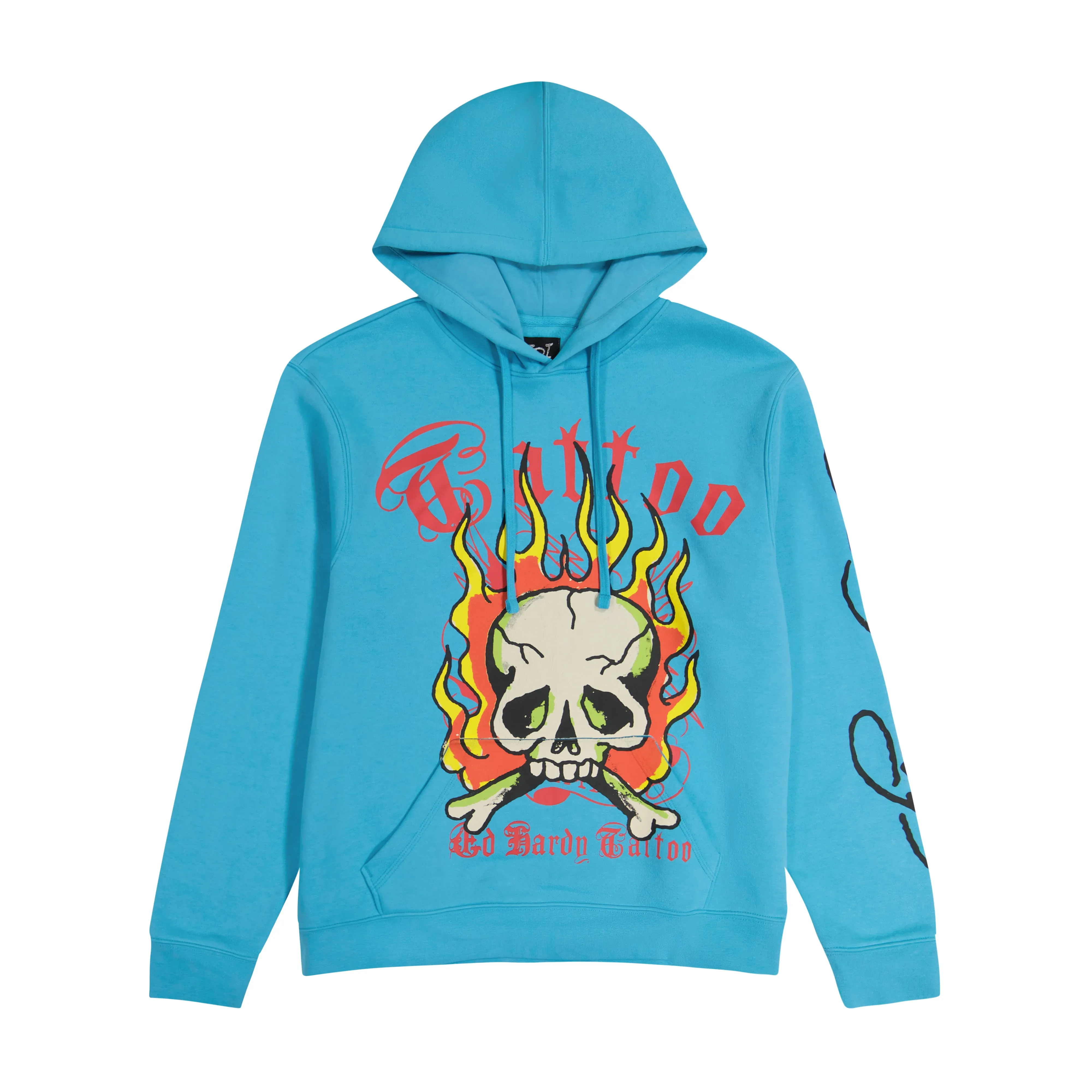 Flame Skull Hoodie - Jewel sold by Ed Hardy