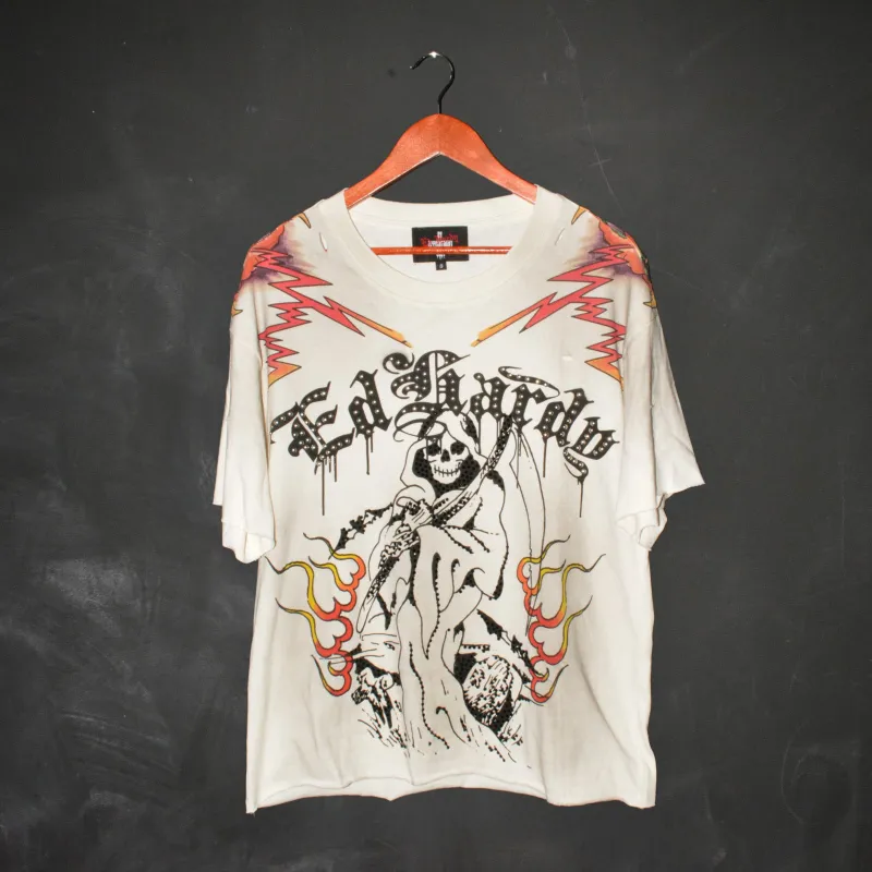 Reaper Cropped Mens Boxy Tee sold by Ed Hardy