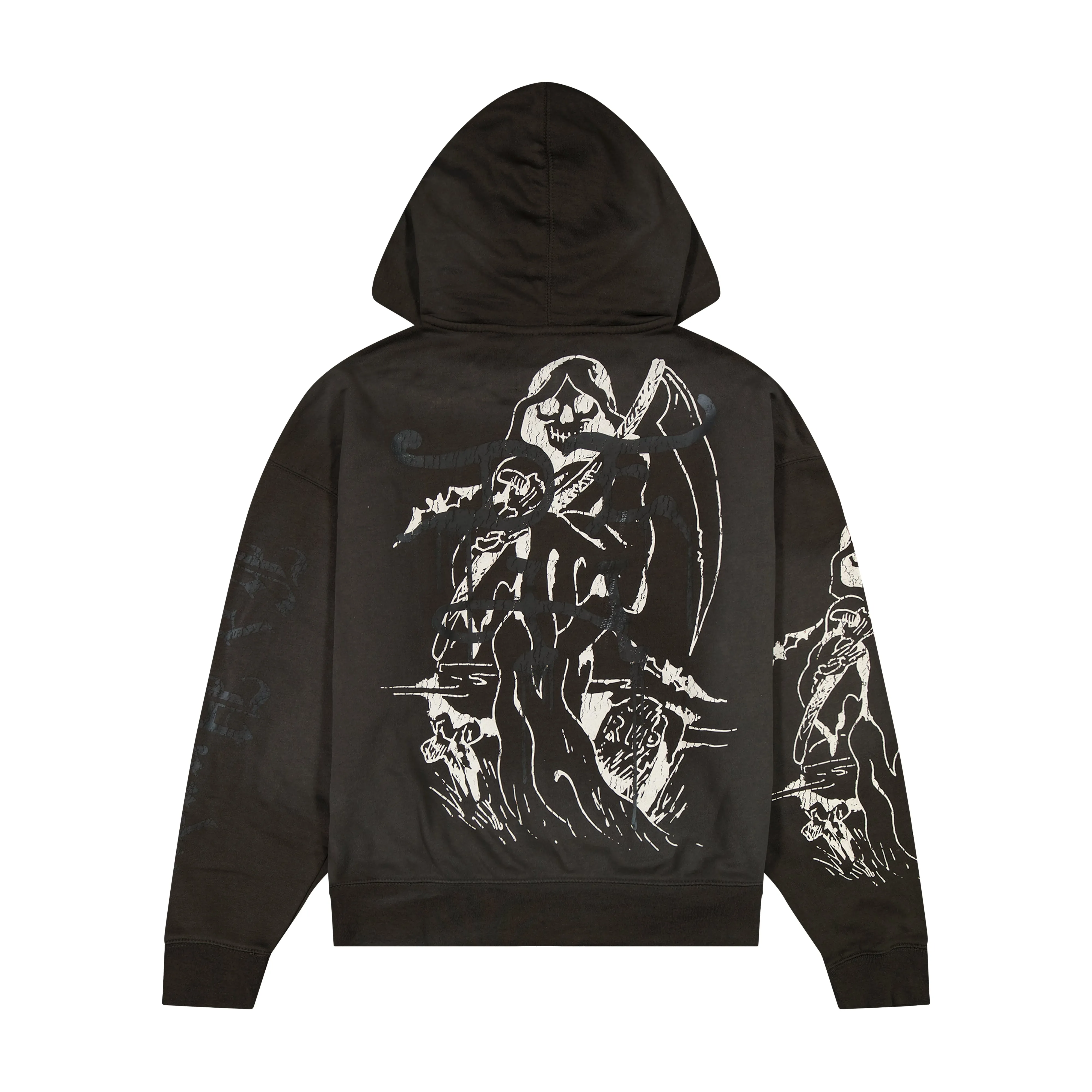 Skeles Boxy Zip Hoodie - Sunfade Grey sold by Ed Hardy product image thumbnail 2