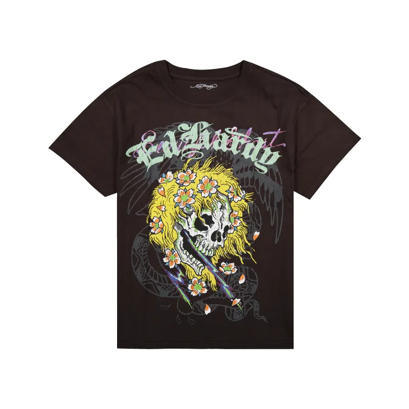 Crazy Skull Boxy Tee sold by Ed Hardy