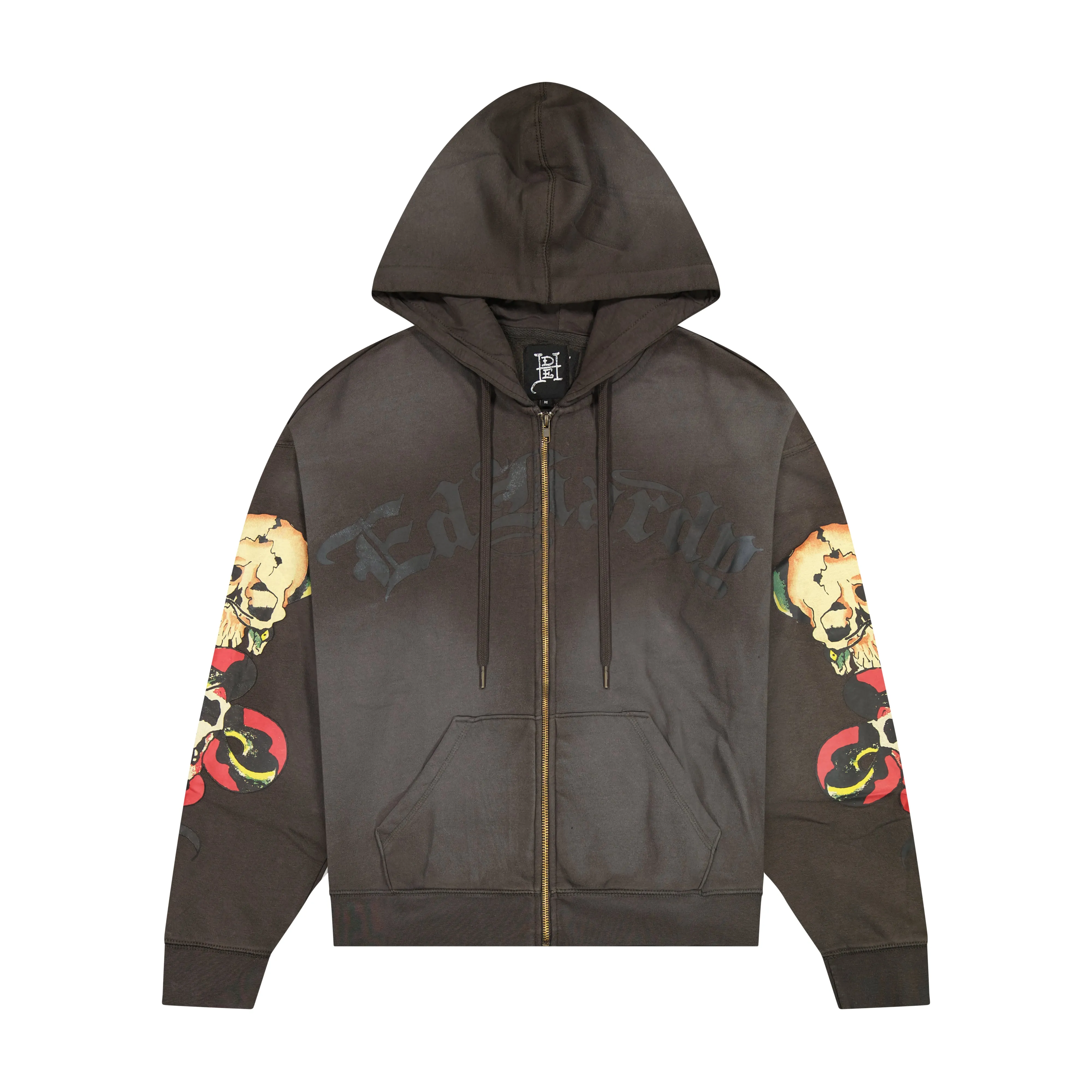 Skulls Boxy Zip Hoodie sold by Ed Hardy