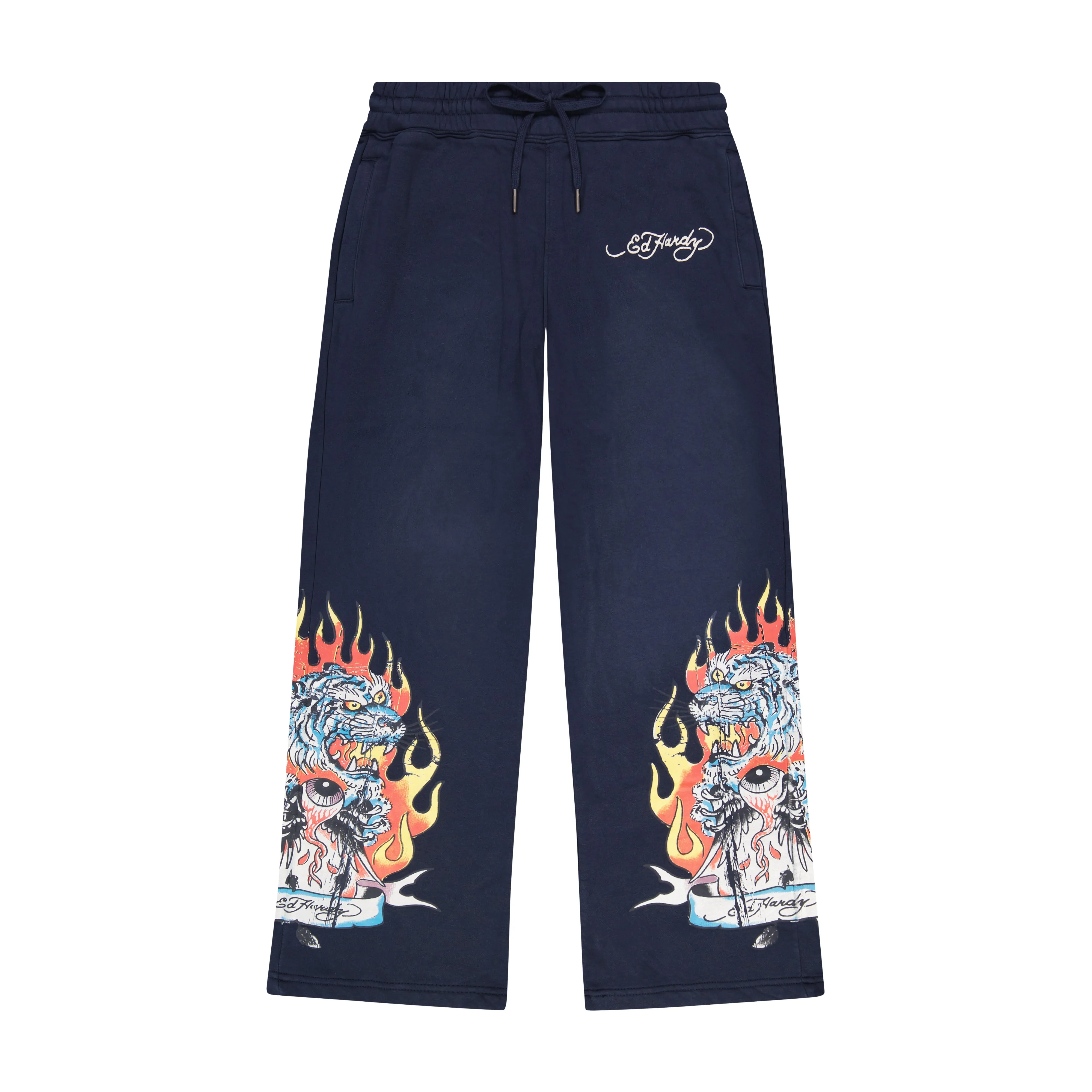 Tiger Flames Baggy Sweatpants sold by Ed Hardy