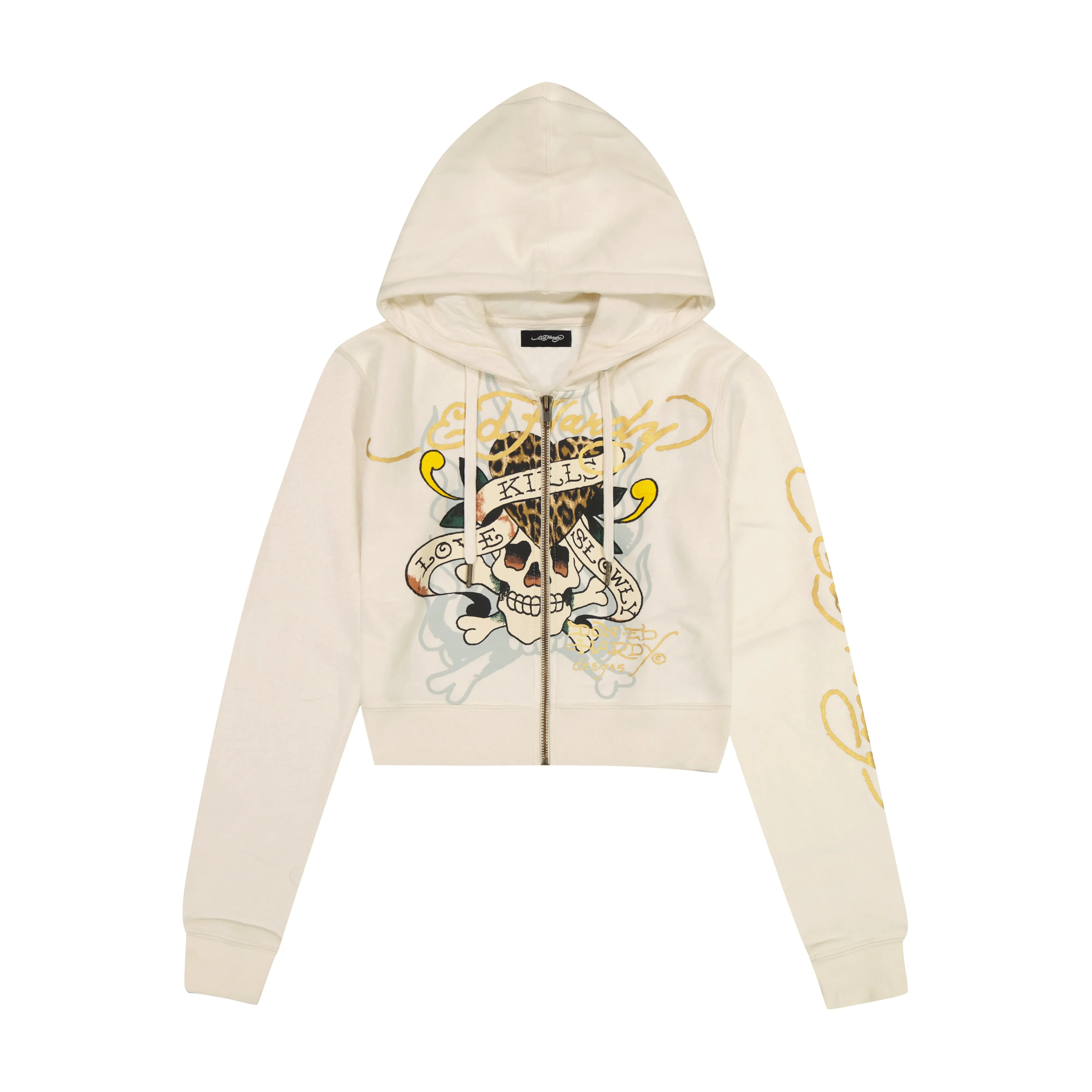 LKS Skull Zip Front Hoodie sold by Ed Hardy