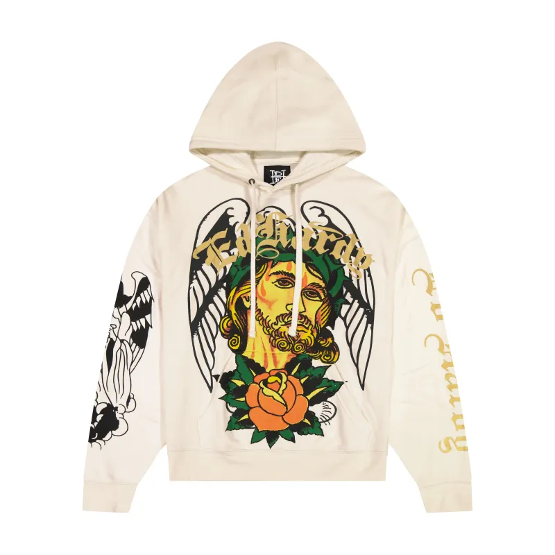 Savior Boxy Fleece Hoodie sold by Ed Hardy