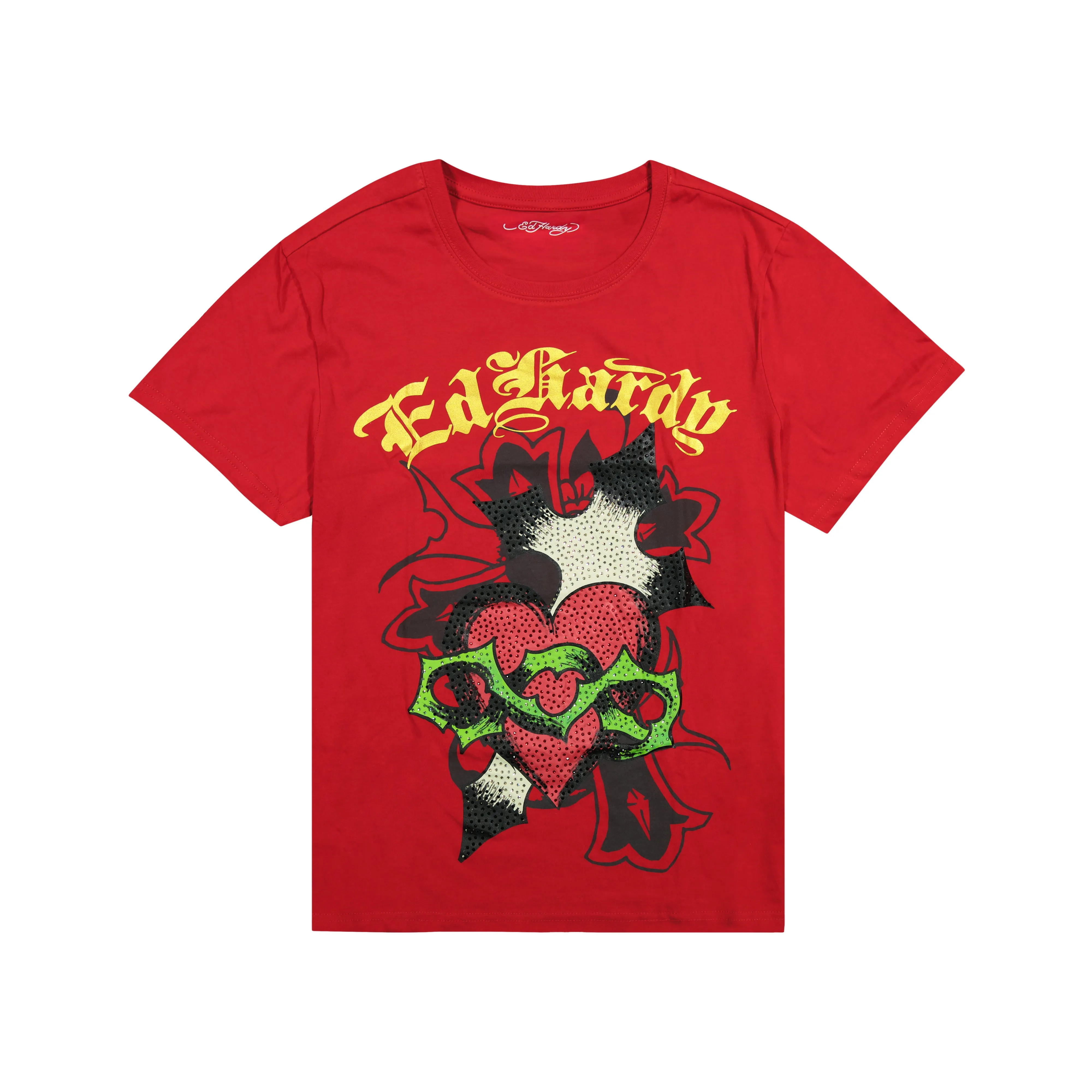 Sacred Heart Mens Rhinestone SS Tee sold by Ed Hardy