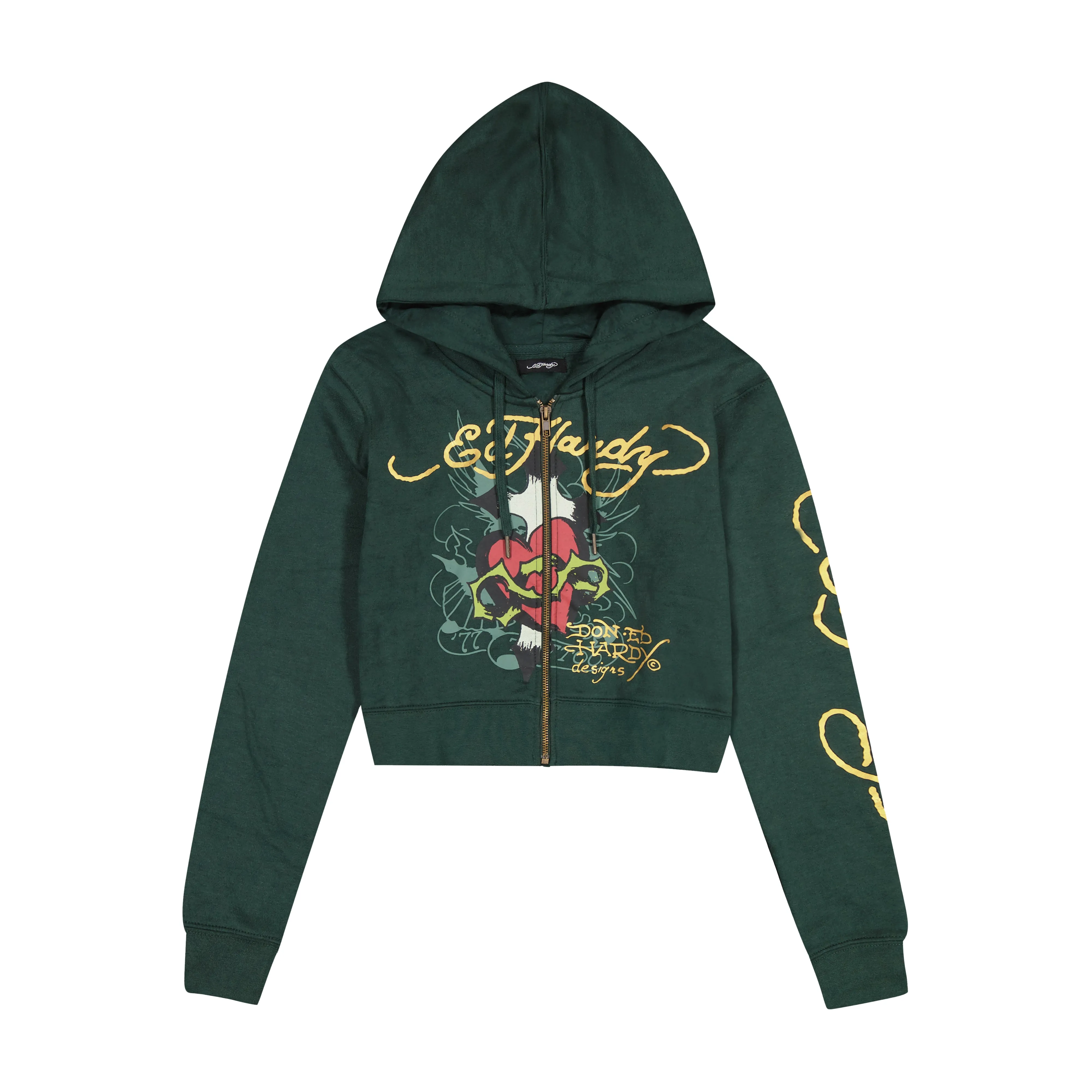Sacred Heart Zip Front Hoodie sold by Ed Hardy