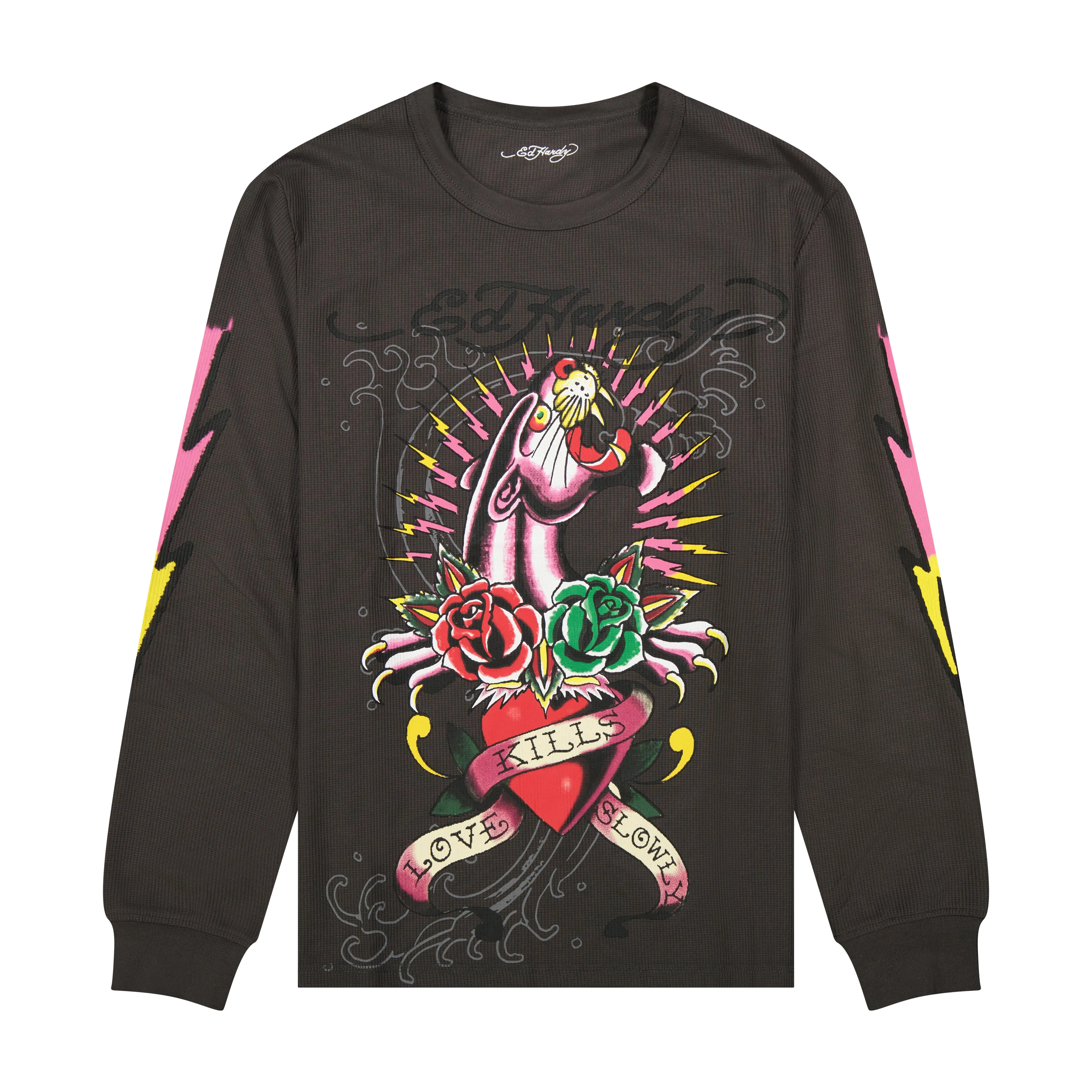 Panther Rose Thermal Tee sold by Ed Hardy