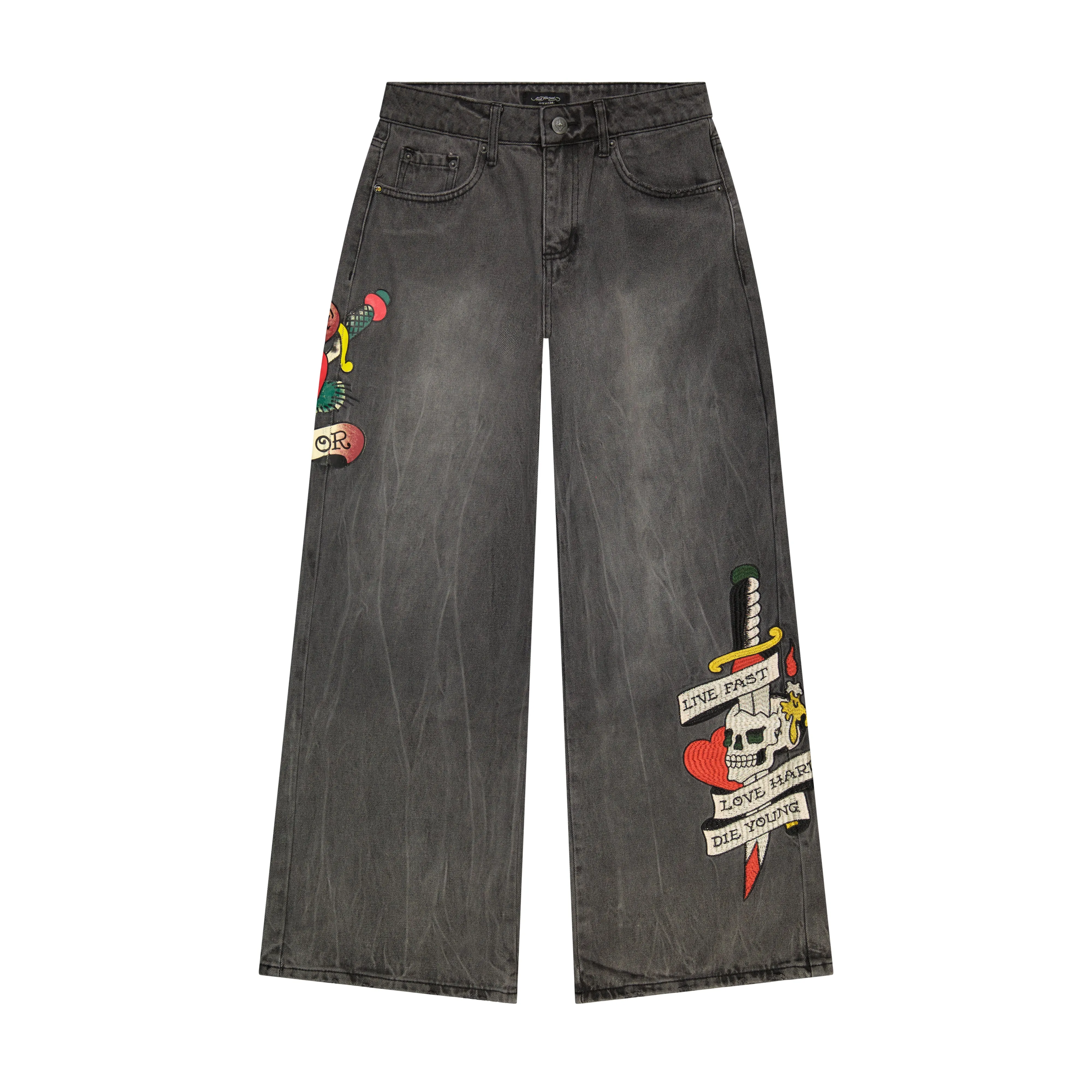 Live Fast Baggy Jeans sold by Ed Hardy