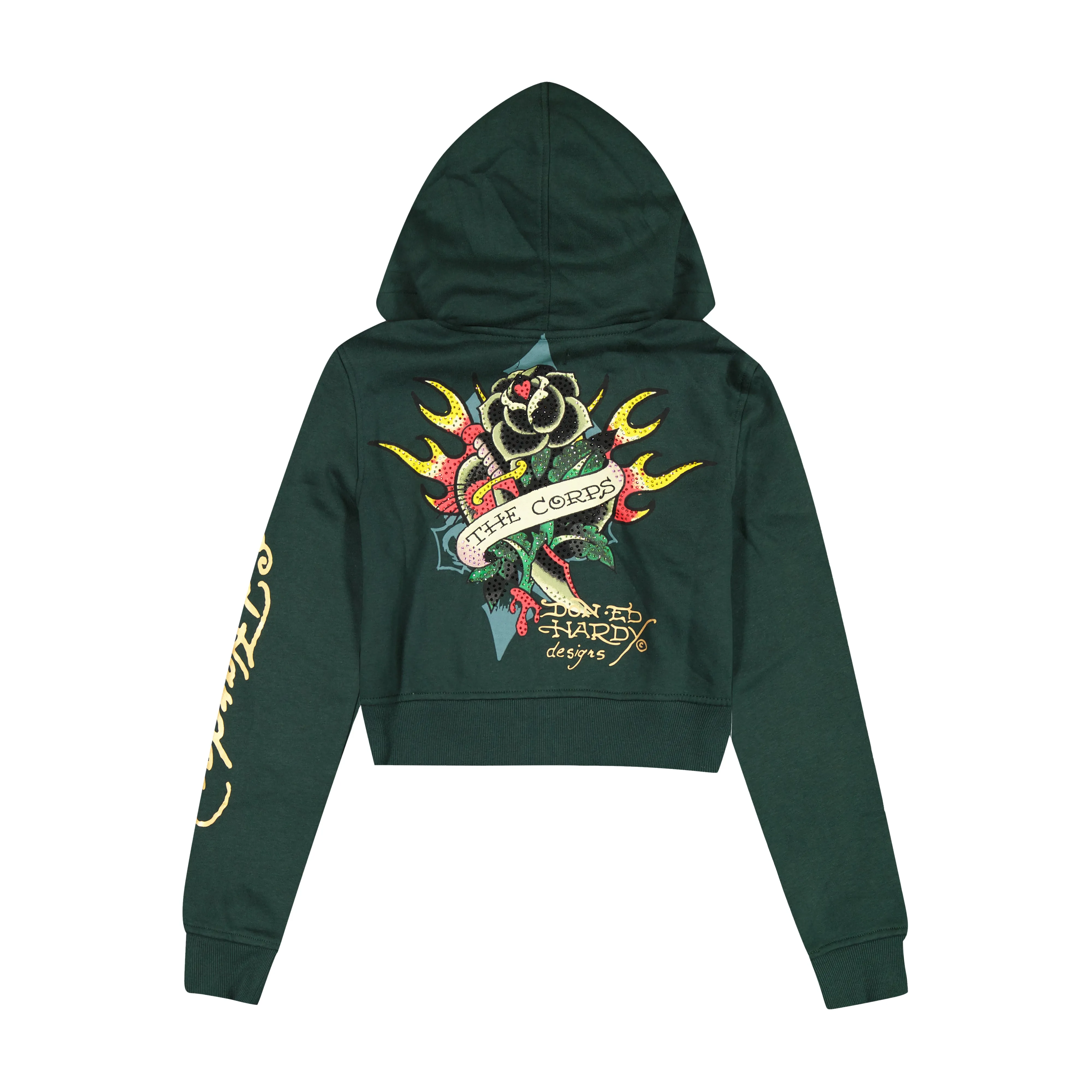 Sacred Heart Zip Front Rhinestone Hoodie sold by Ed Hardy product image thumbnail 2