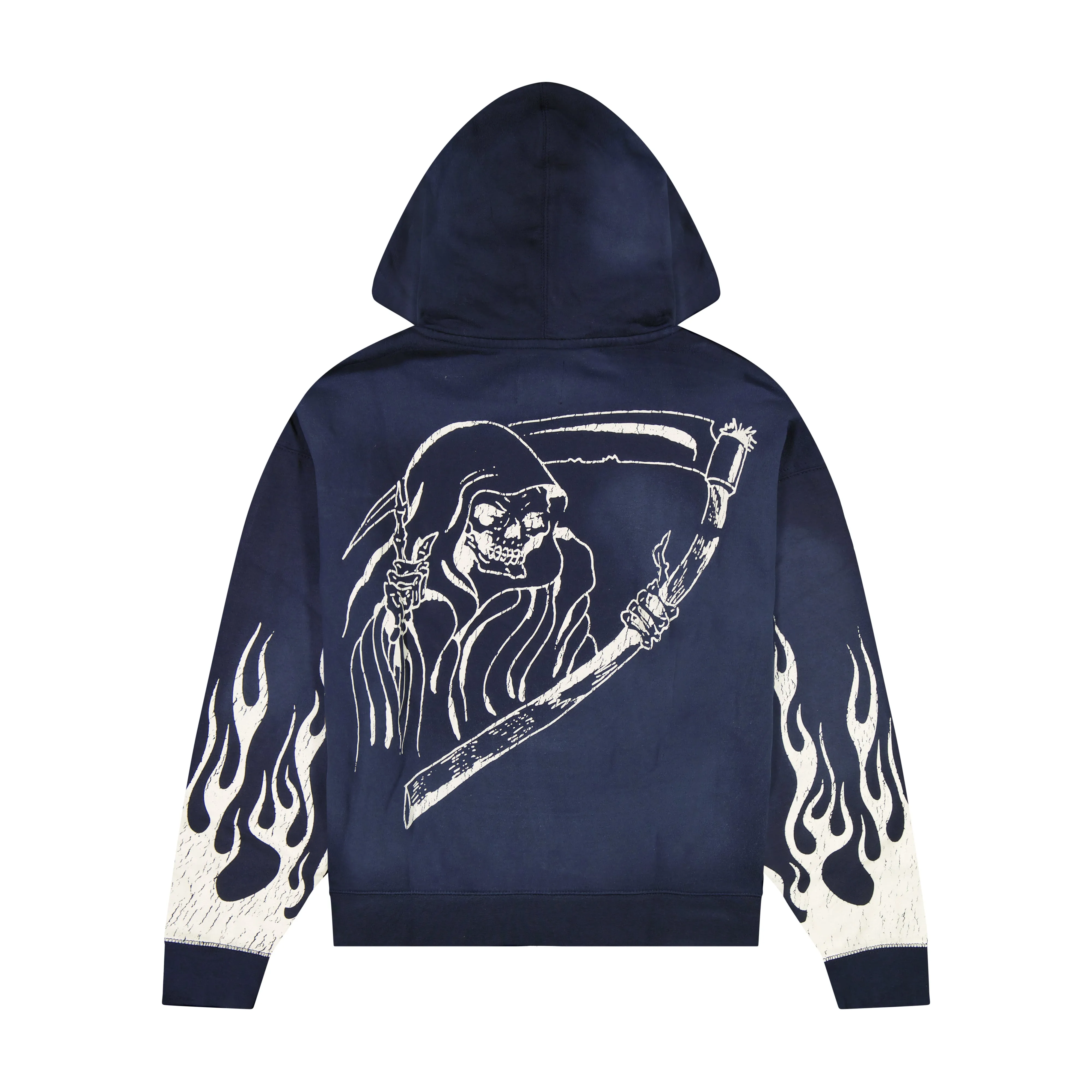 Fire Lord Boxy Zip Hoodie - Sunfade Navy sold by Ed Hardy product image thumbnail 2