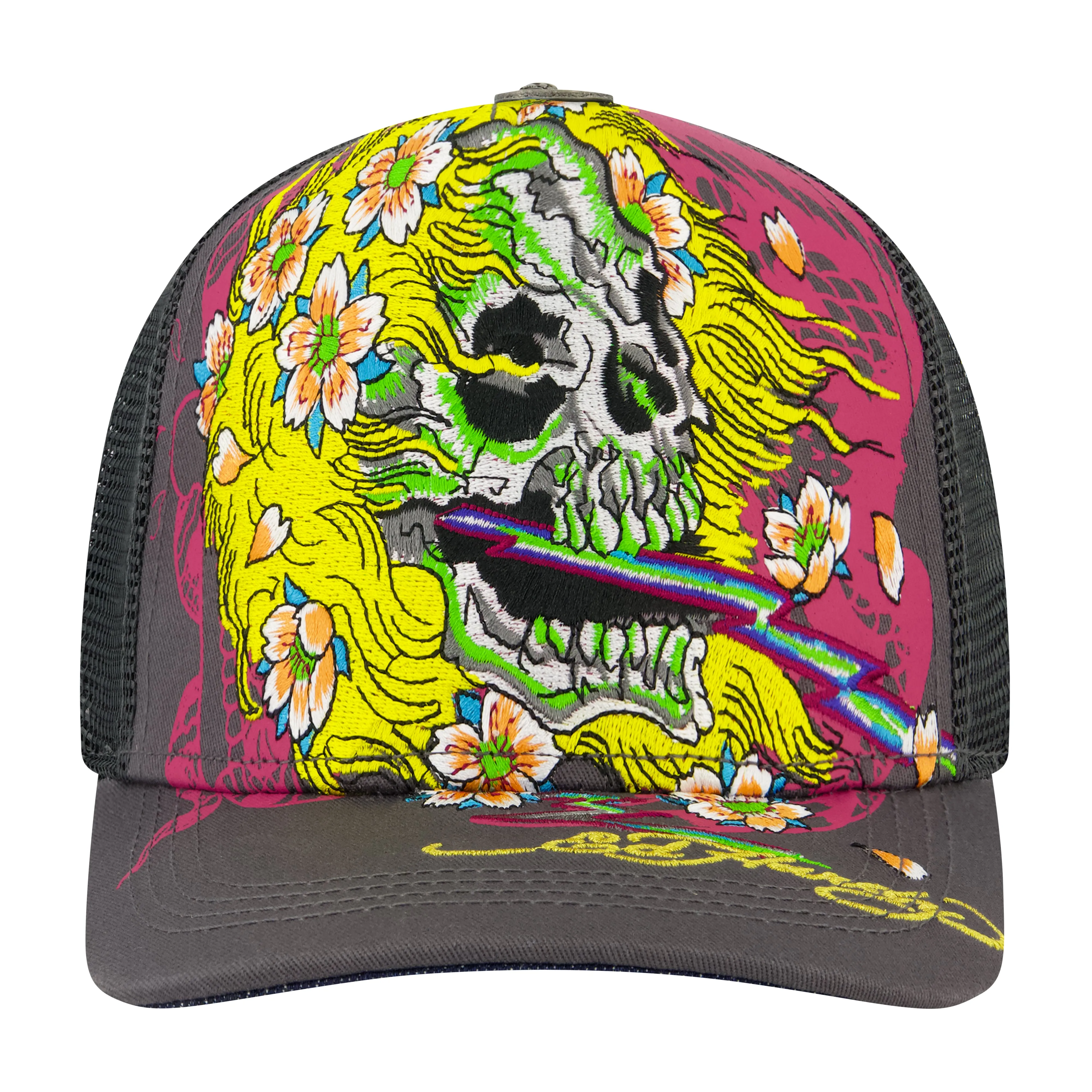 Crazy Skull Trucker Hat sold by Ed Hardy