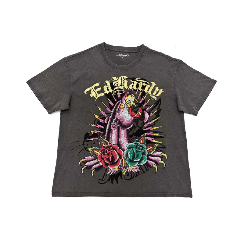 Panther Rose Boxy Tee sold by Ed Hardy