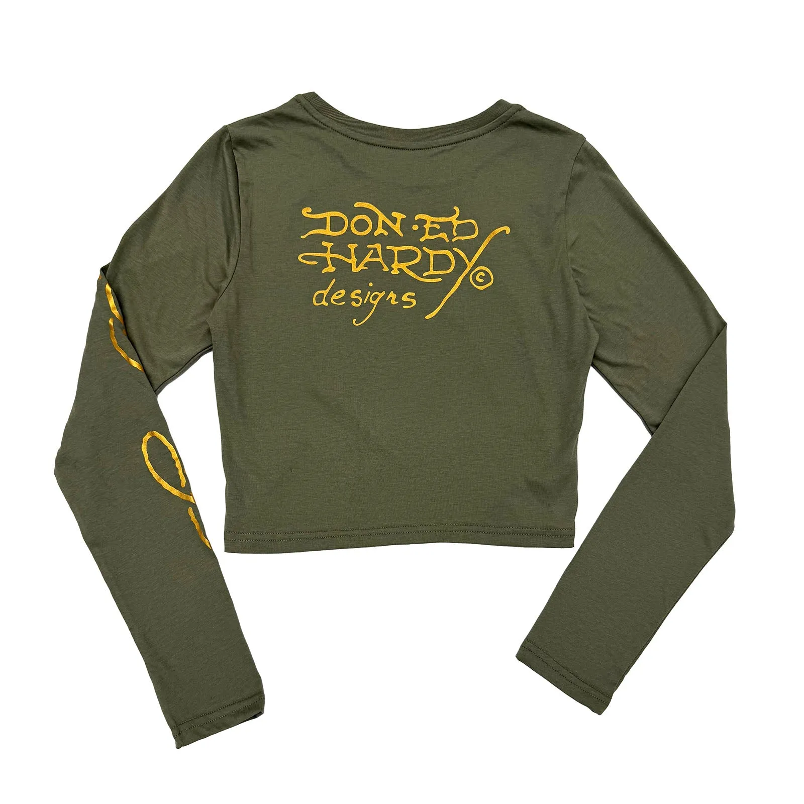 Dagger Heart Rhinestone L/S Crop Tee sold by Ed Hardy product image thumbnail 2