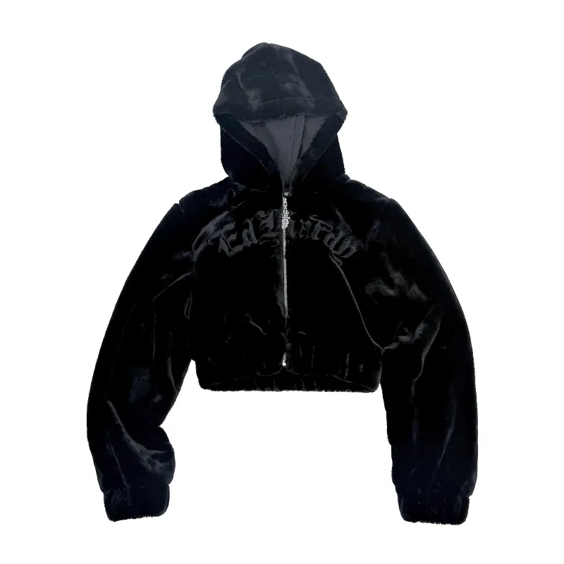 Tiger Flame Faux Fur Hooded Jacket sold by Ed Hardy