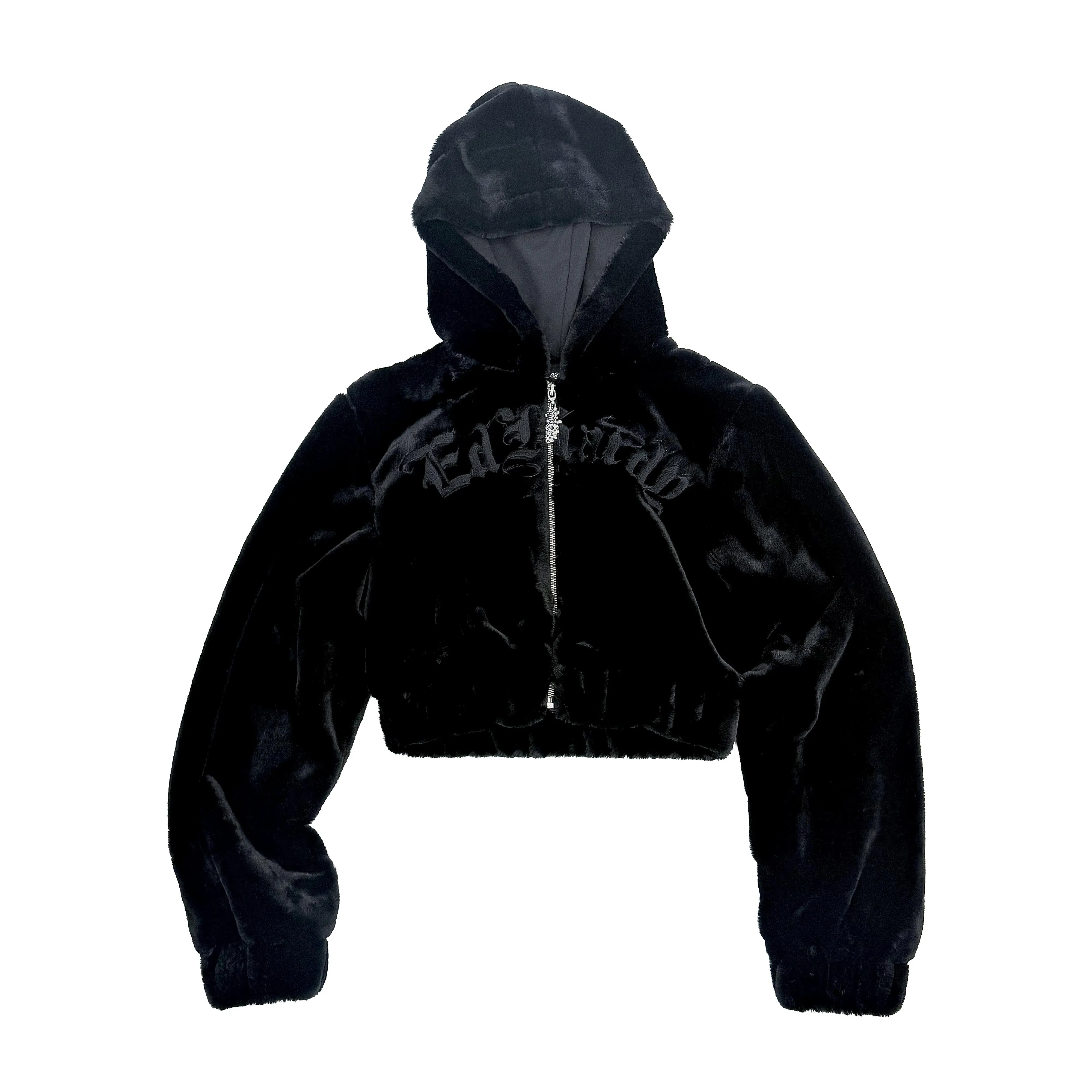 Tiger Flame Faux Fur Hooded Jacket sold by Ed Hardy