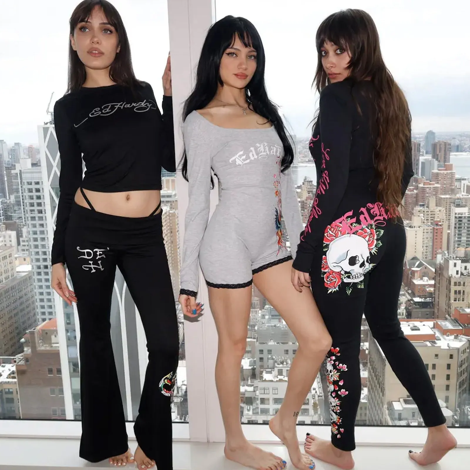 Panther Snake LS/Fold Over Yoga Pants sold by Ed Hardy product image thumbnail 2