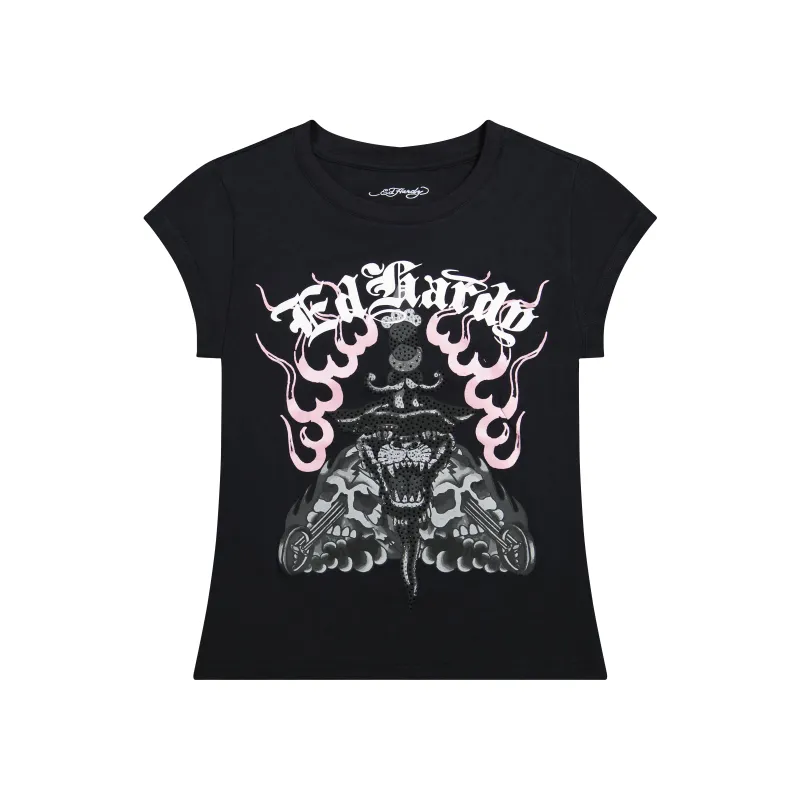 Panther Dagger Cap Sleeve Tee made by Ed Hardy
