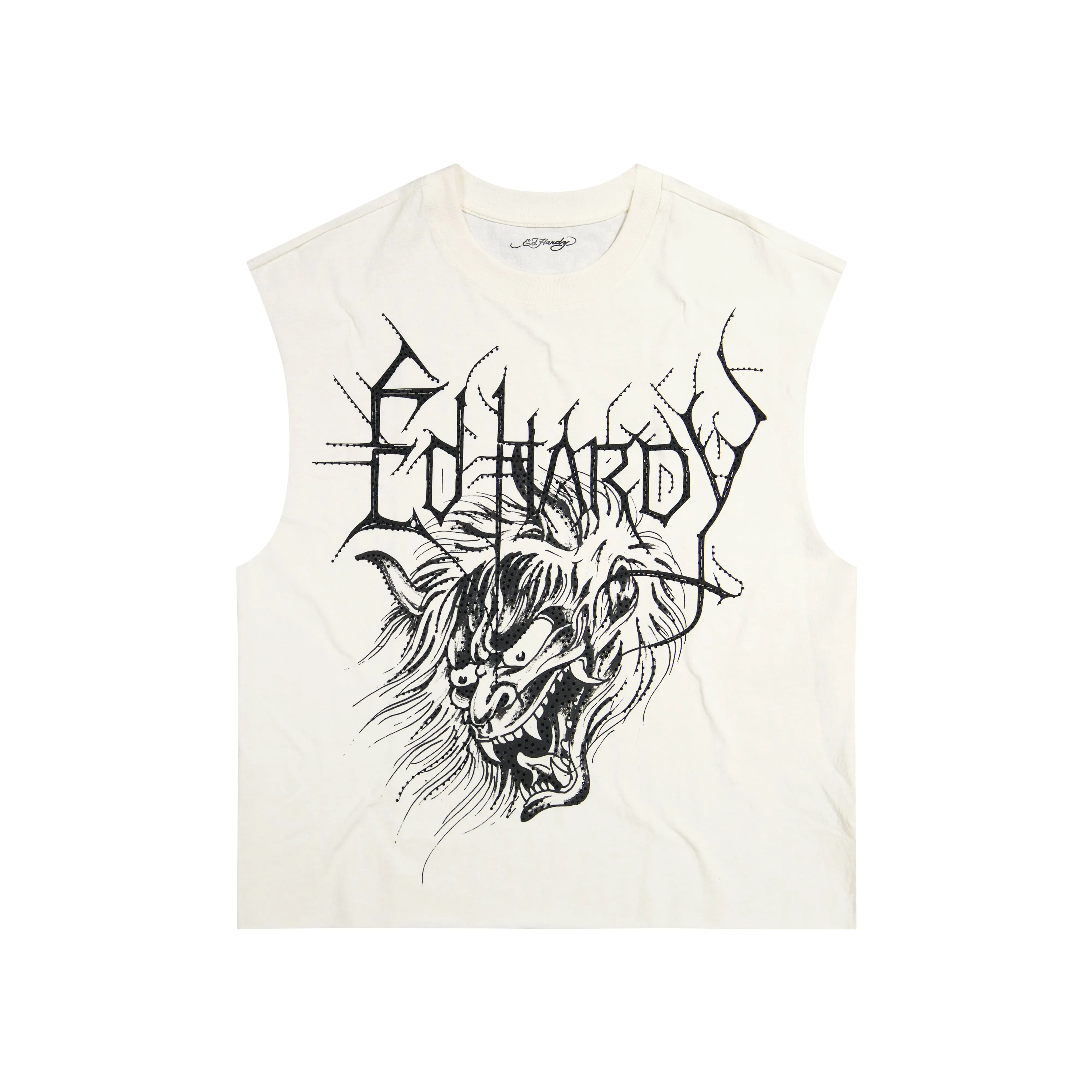 Demon Head Rhinestone Boxy Cropped Tee sold by Ed Hardy