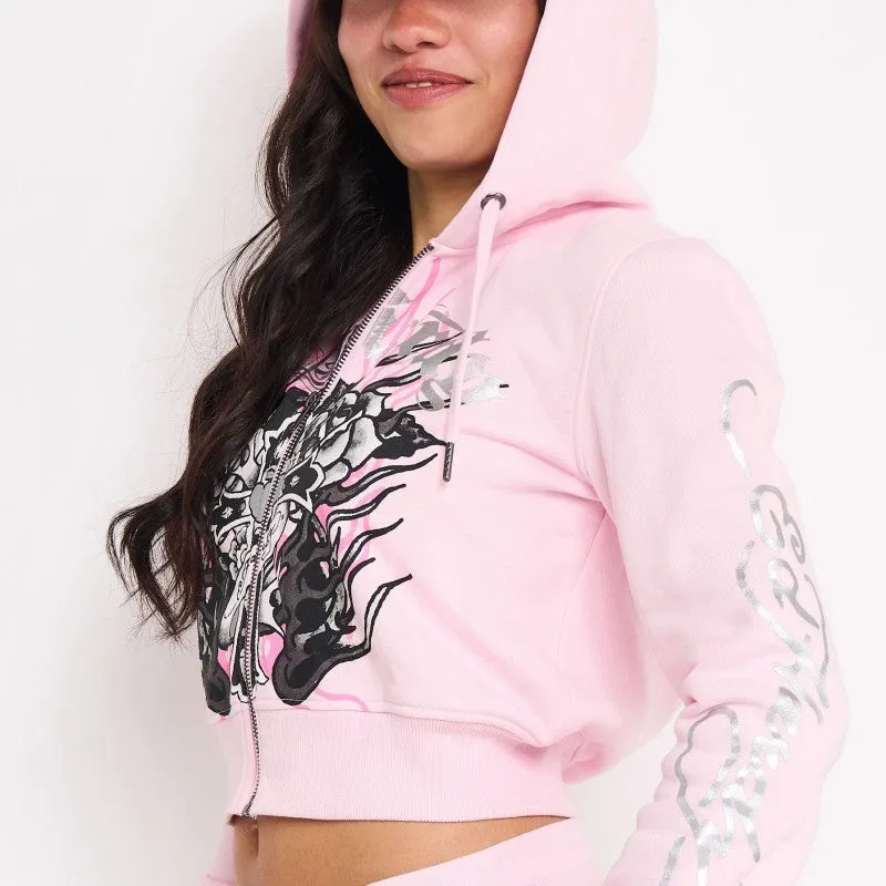 Flame Cross Zip Front Hoodie sold by Ed Hardy product image thumbnail 3