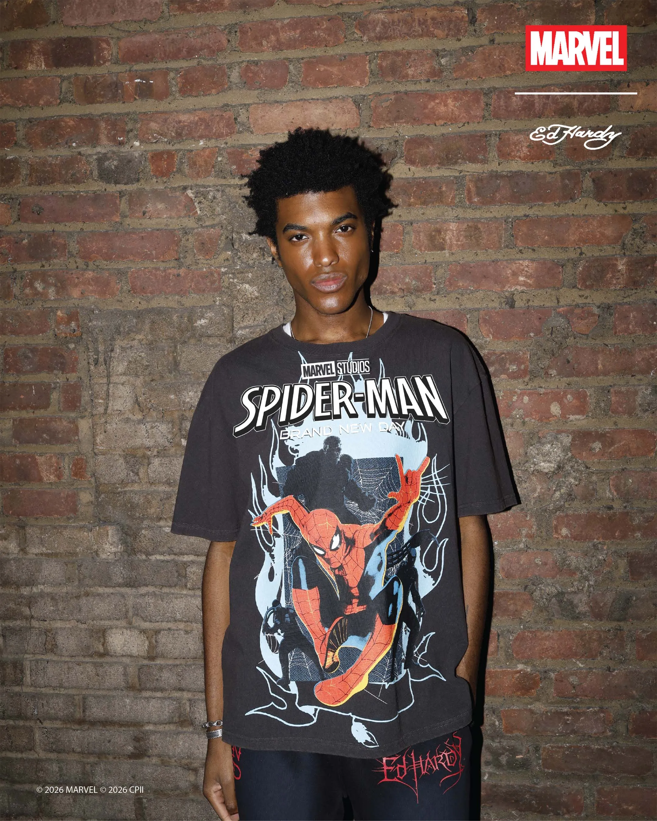 Flame Web Boxy Tee sold by Ed Hardy