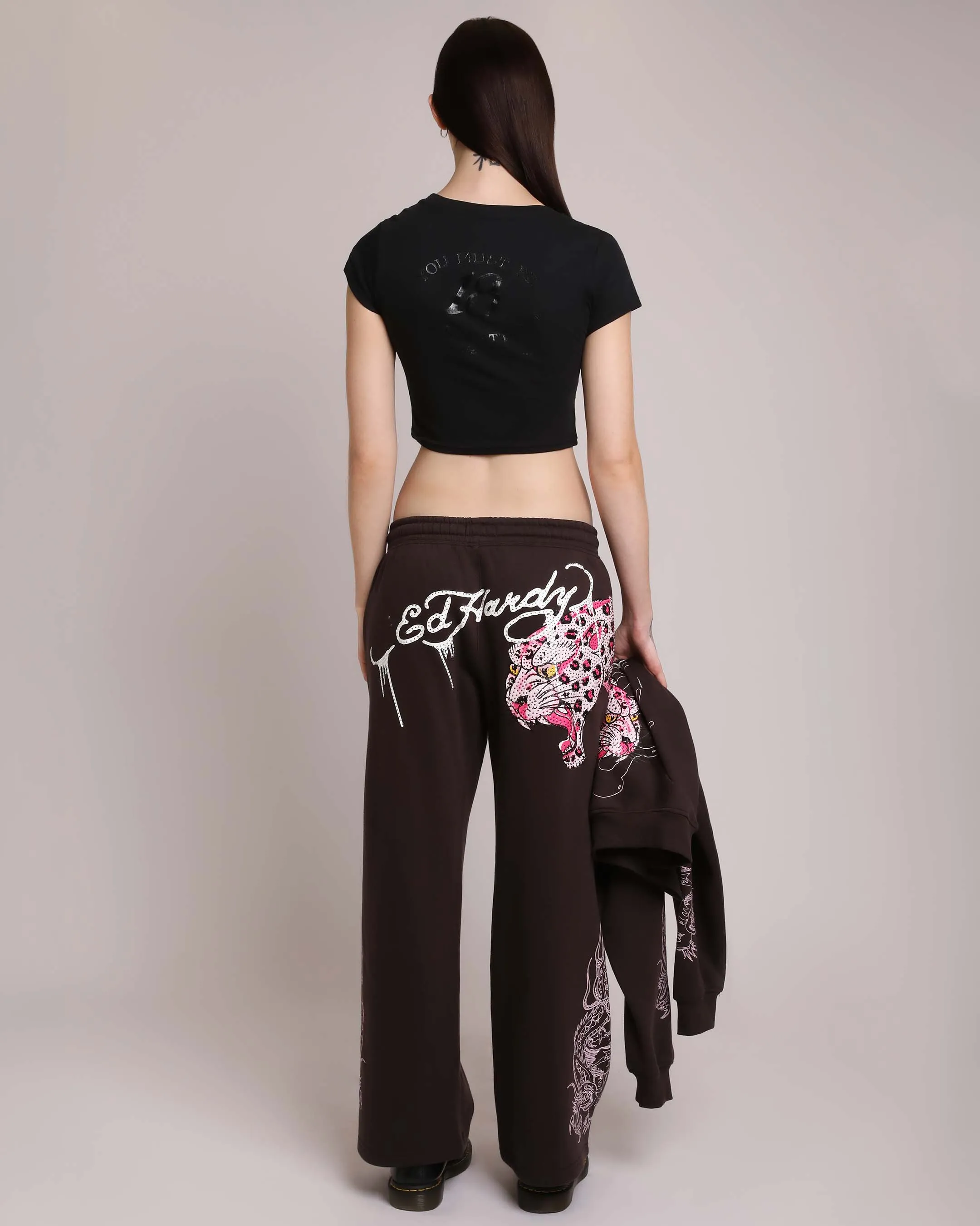 Pink Leopard Rhinestone Sweatpant sold by Ed Hardy product image thumbnail 2