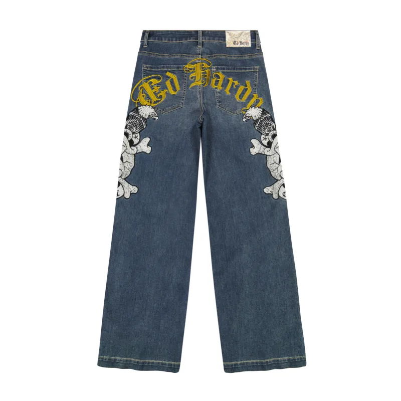 Limited Edition DG Skull Wide Leg Jean sold by Ed Hardy
