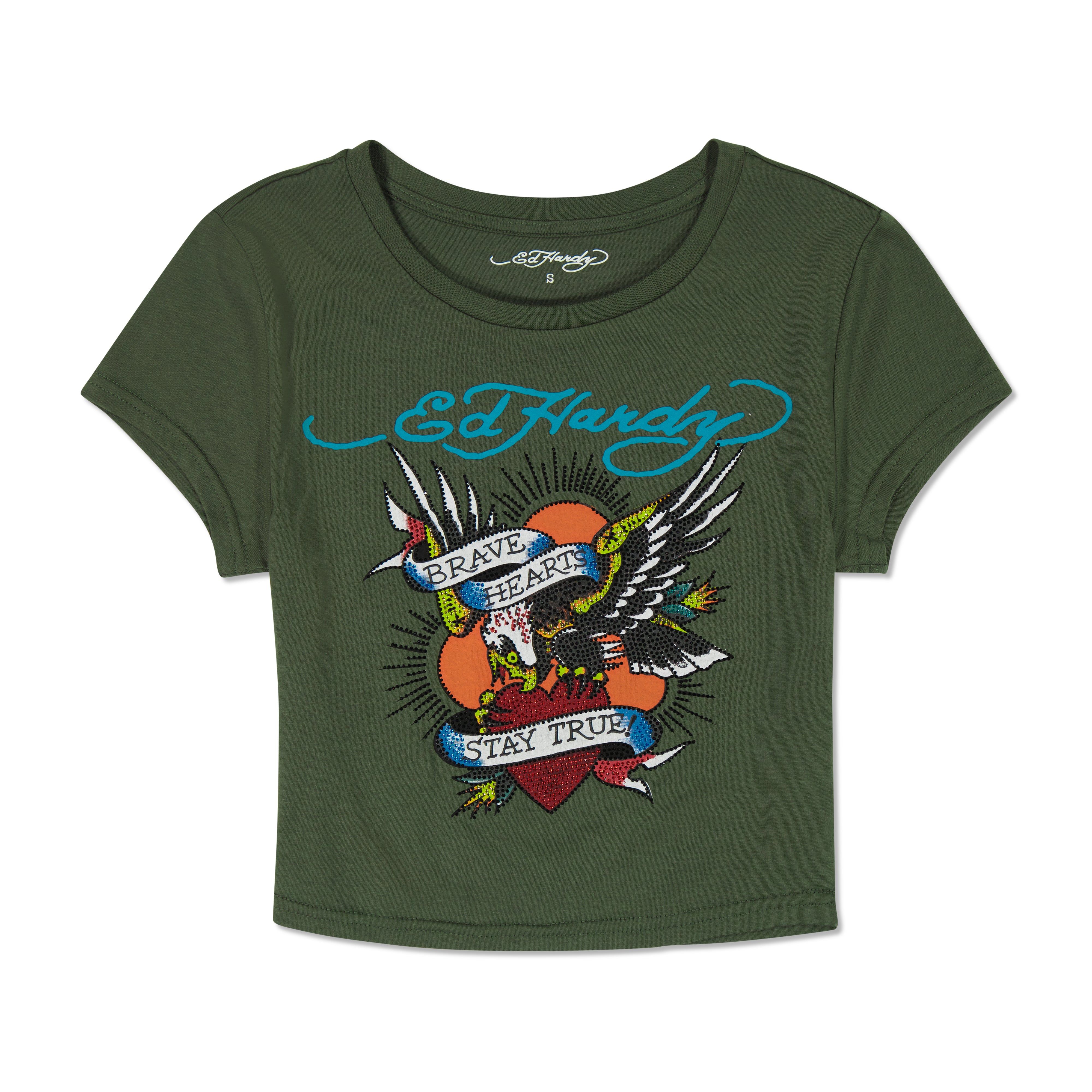Brave Eagle Rhinestone Baby Tee sold by Ed Hardy