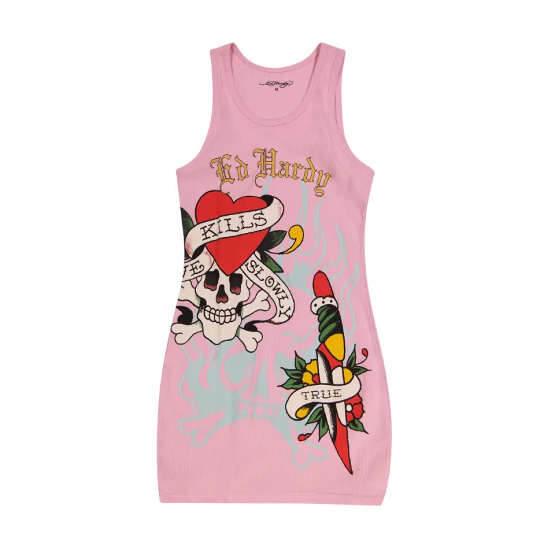 Retro Flash Rib Tank Dress sold by Ed Hardy