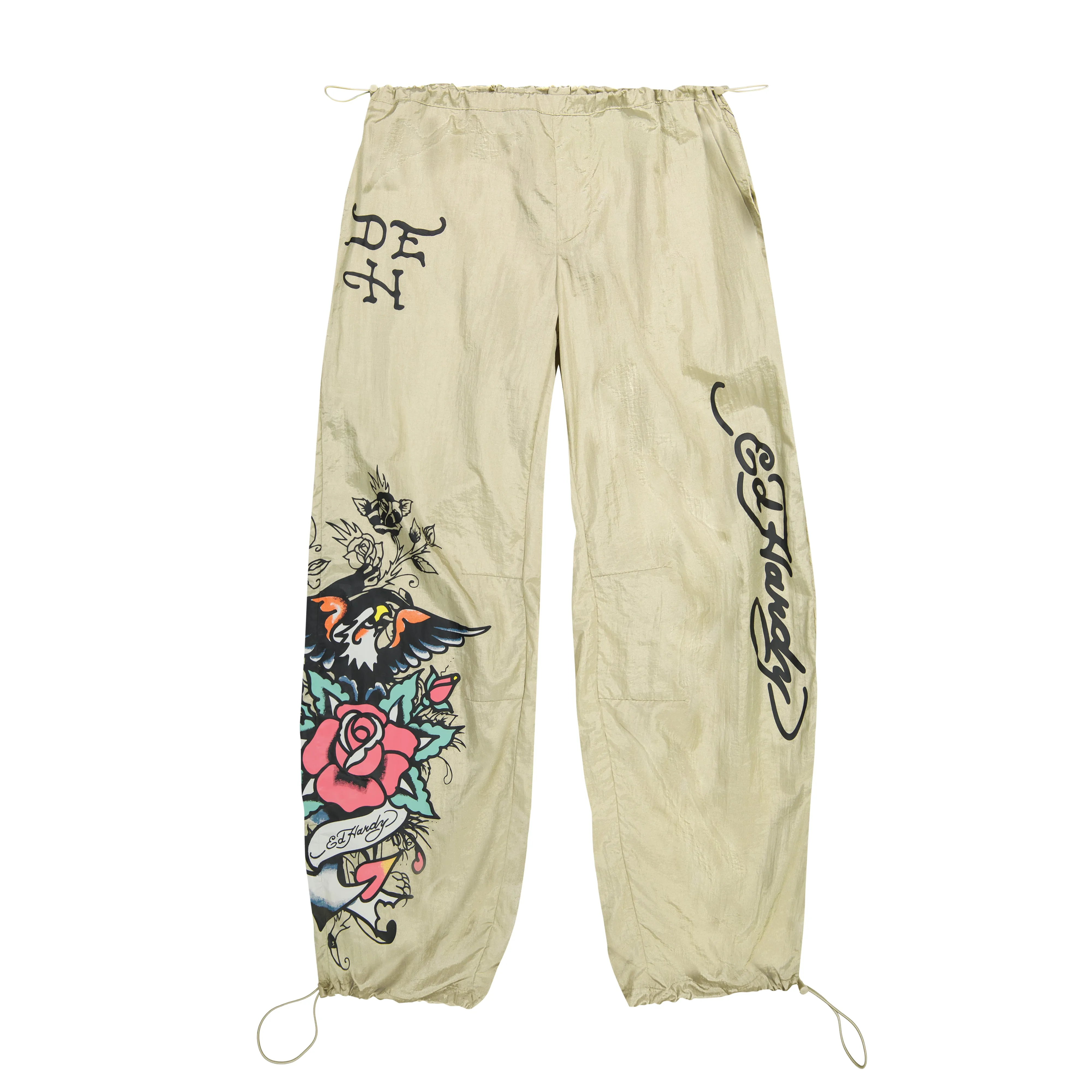 Eagle Anchor Nylon Parachute Pants sold by Ed Hardy