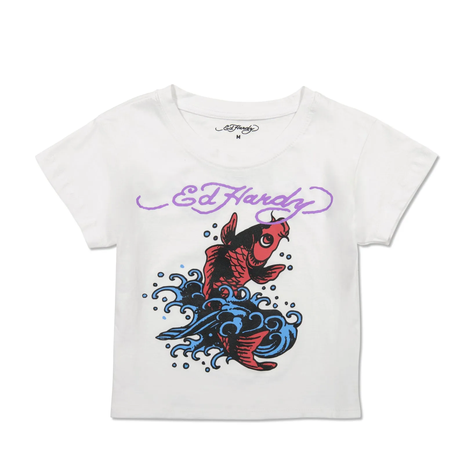 Womens Koi Fish Cropped Tee sold by Ed Hardy