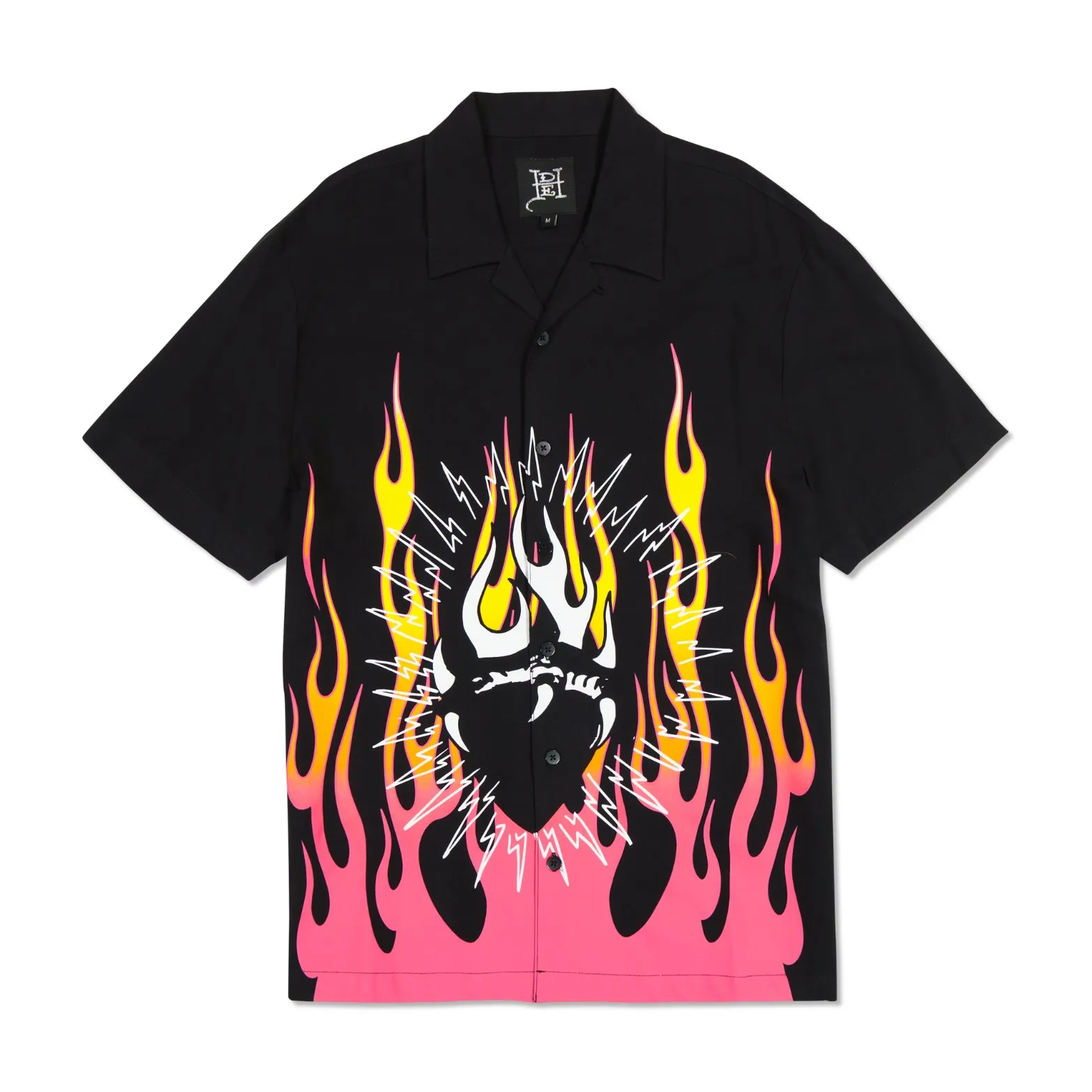 Fire Heart Camp Shirt sold by Ed Hardy