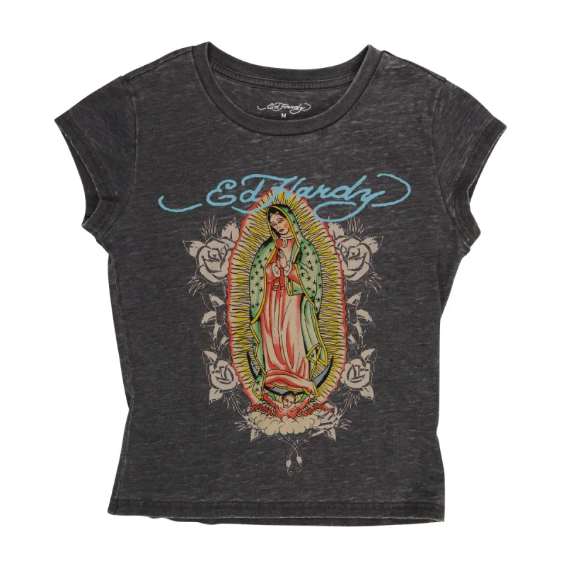 Mary Burnout Cap Sleeve Tee sold by Ed Hardy