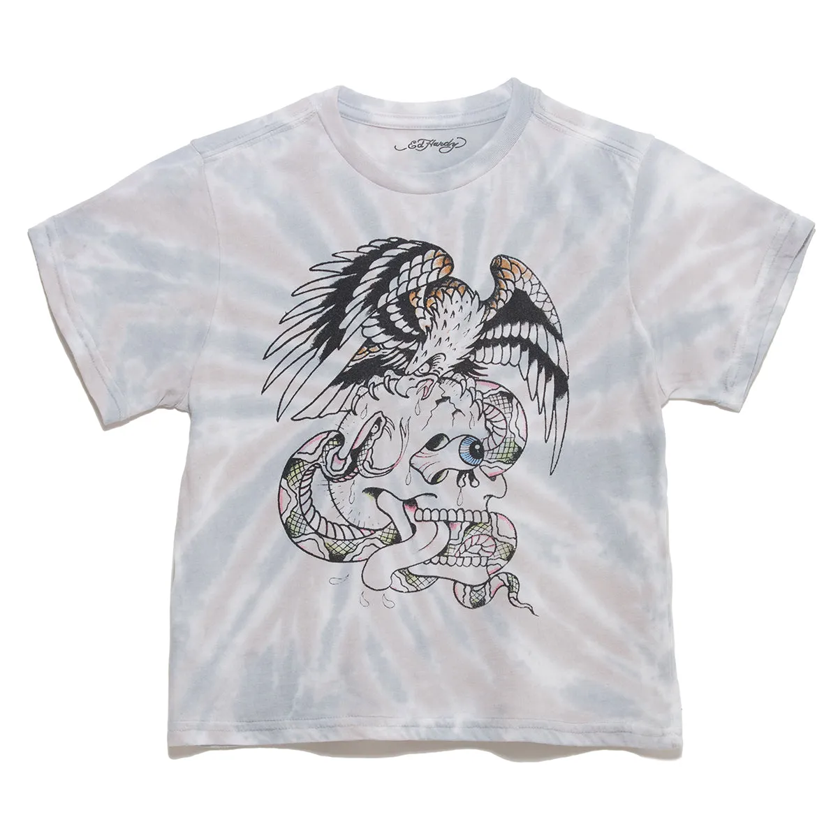 Womens "Battle Skull" Cropped Tee sold by Ed Hardy