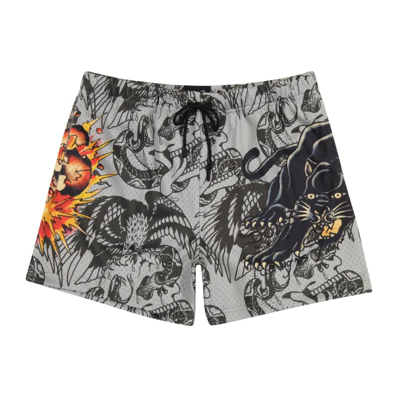Skull Panther Mens Mesh Short sold by Ed Hardy
