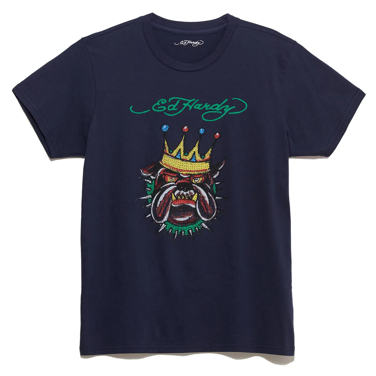 Rhinestone Bulldog Tee sold by Ed Hardy