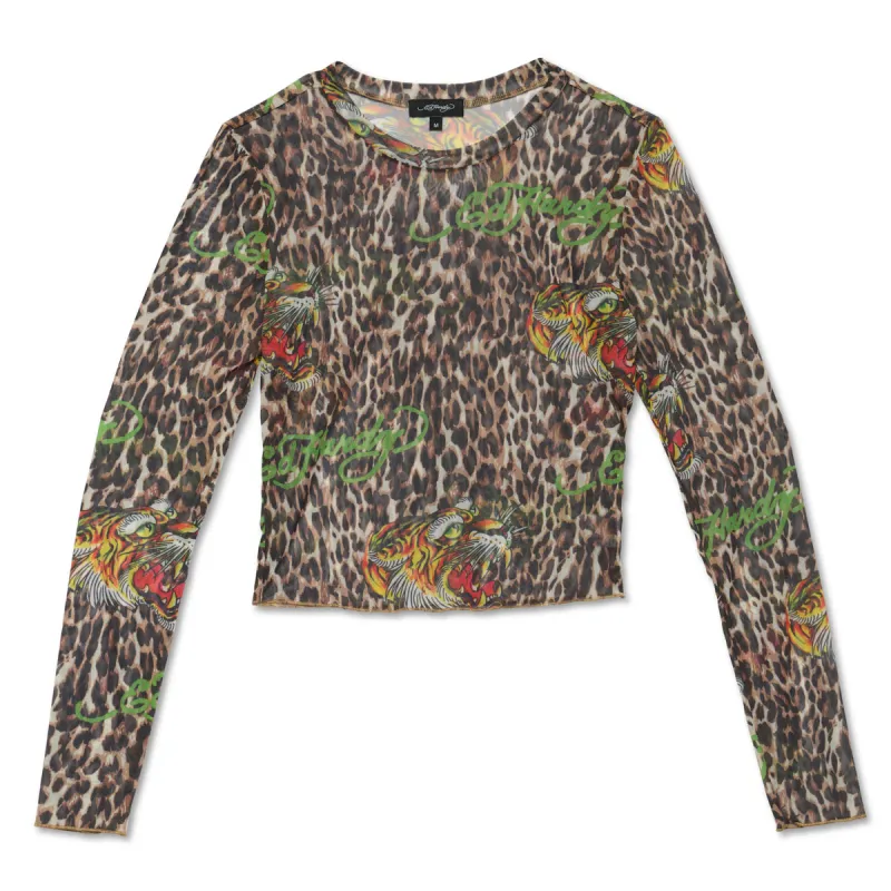 Power Mesh Tiger Leopard L/S sold by Ed Hardy