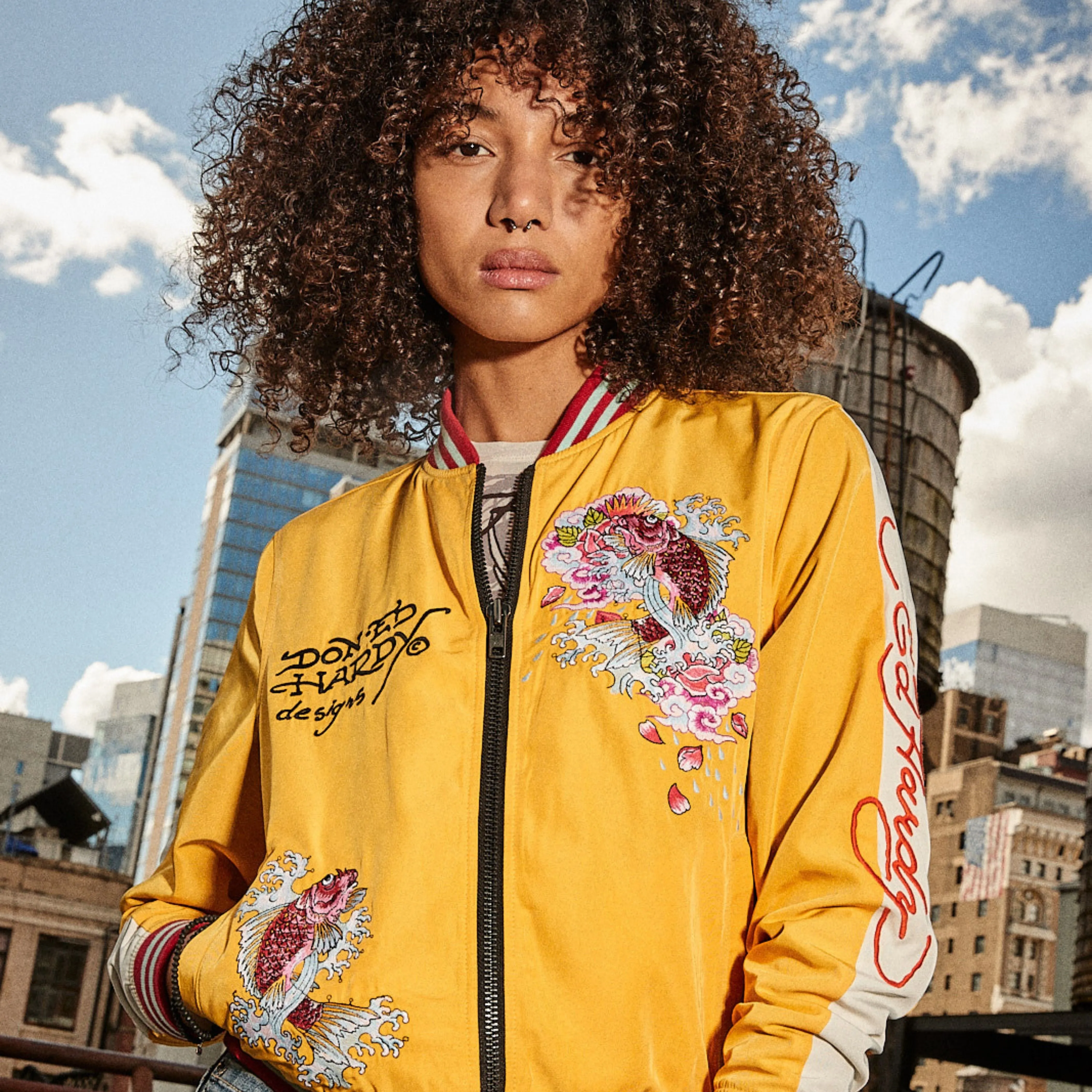 Koi Cranes Souvenir Jacket sold by Ed Hardy product image thumbnail 3